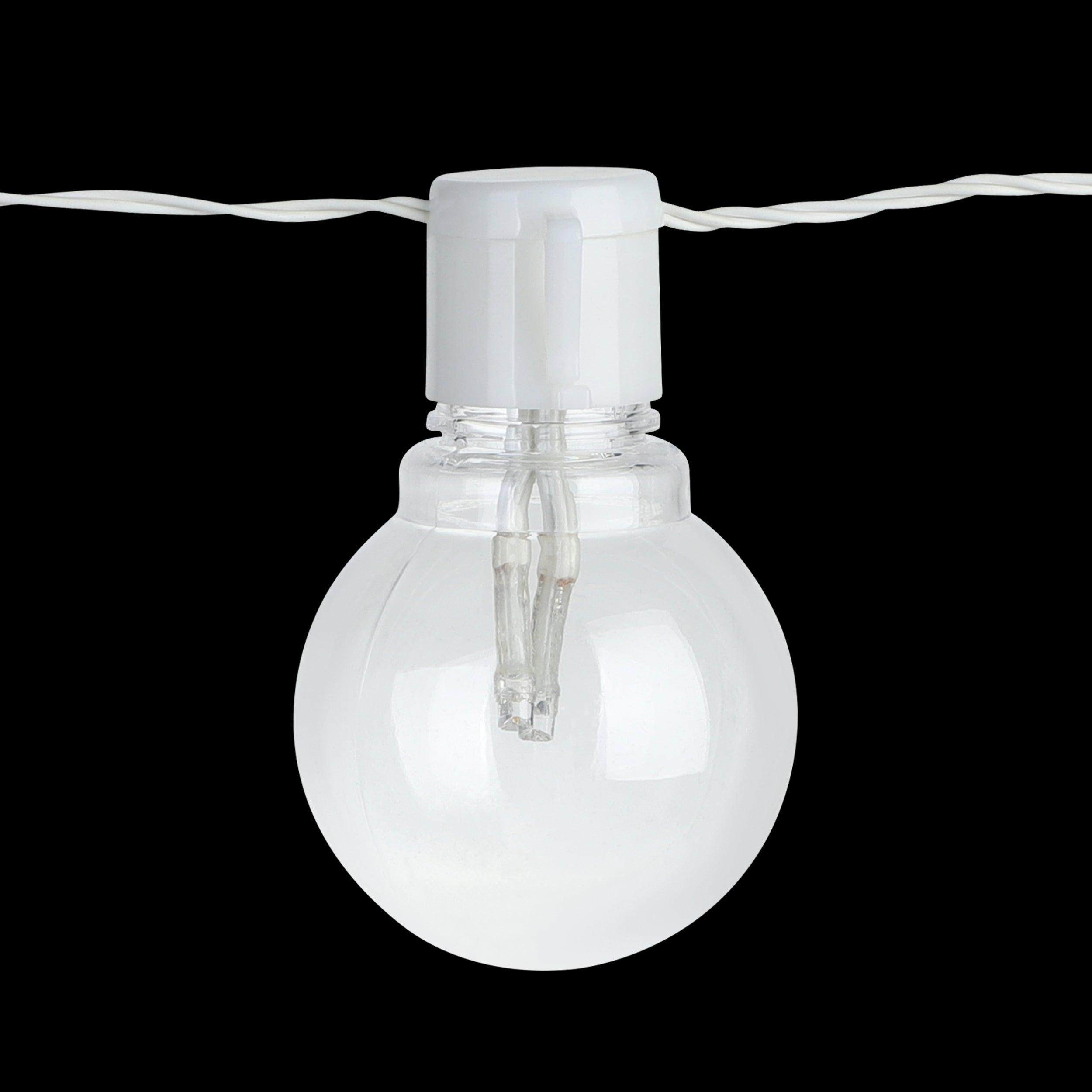 eglo partaj 16 light white clear bulb festoon party set ip44 Kitchen Lighting Close Up