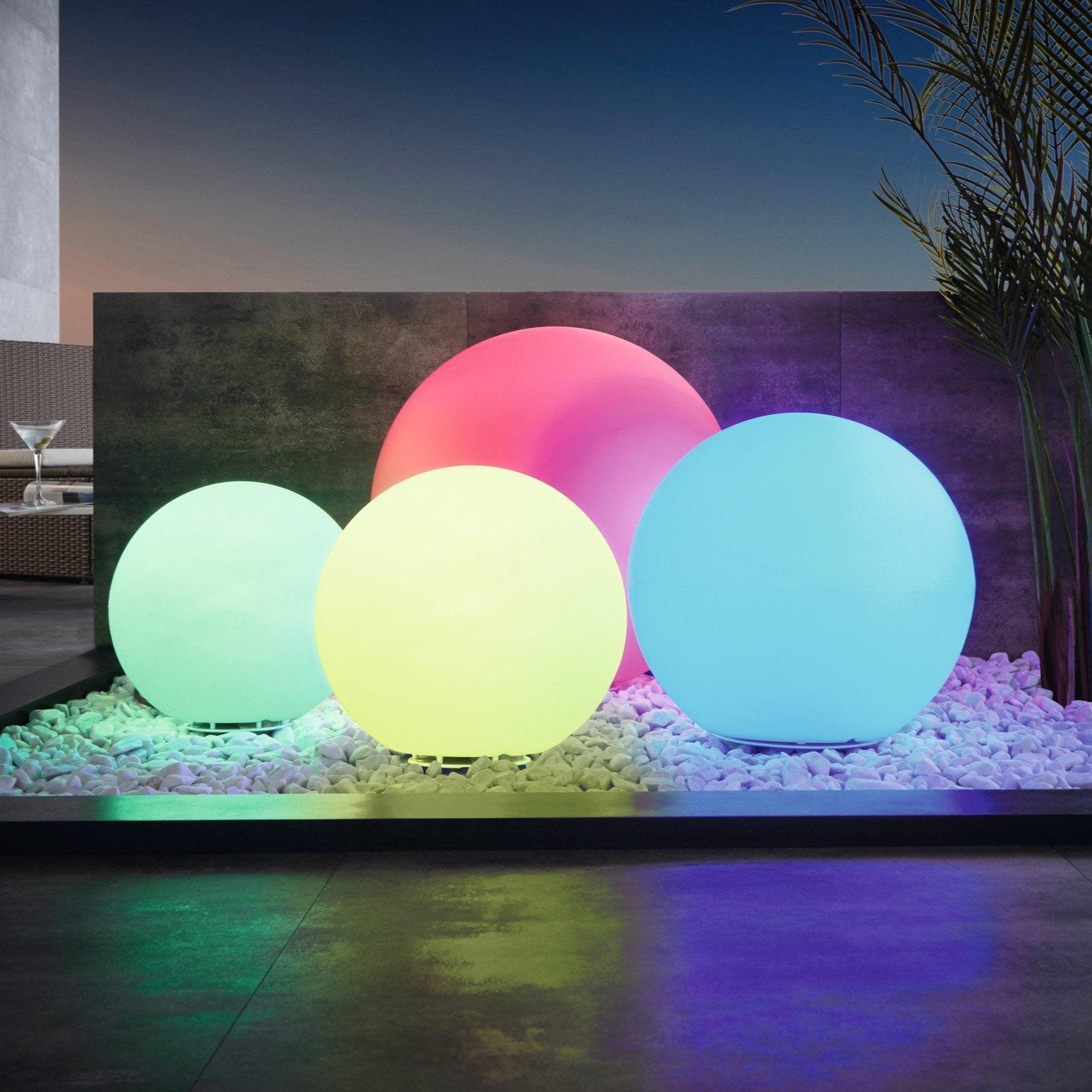 eglo monterolo z ip65 colour changing smart led globe floor lamp 39cm
