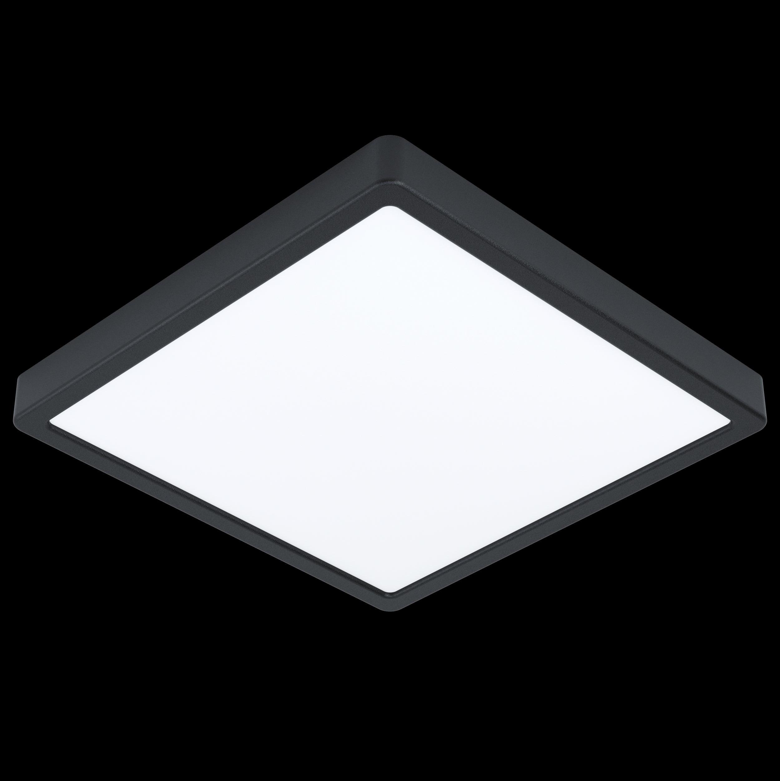 eglo argolis 2 black led square flush outdoor ceiling light living room image