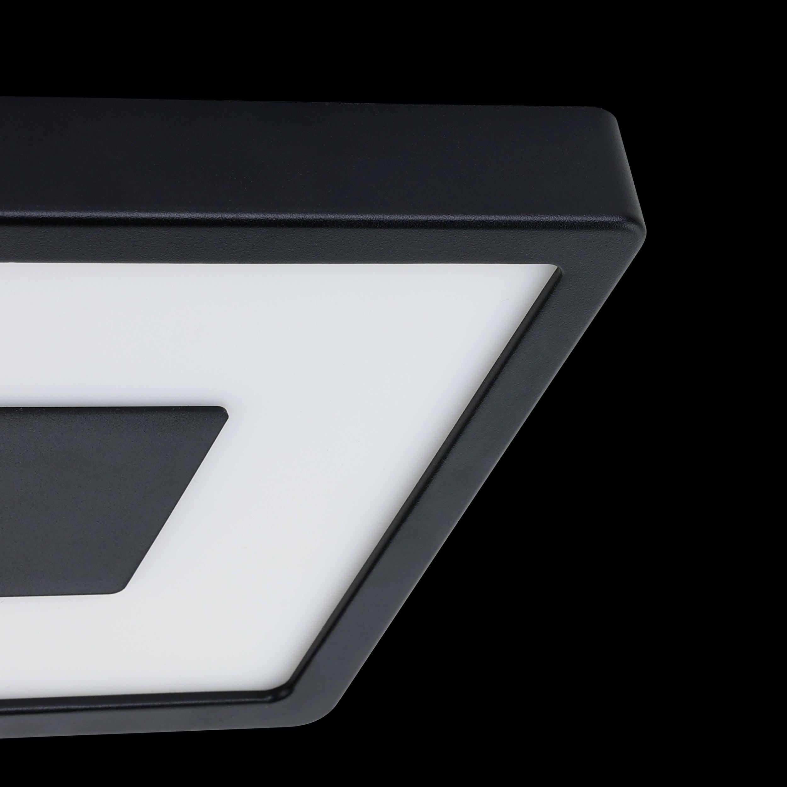 eglo iphias 2 black led square outdoor flush ceiling light kitchen lighting 