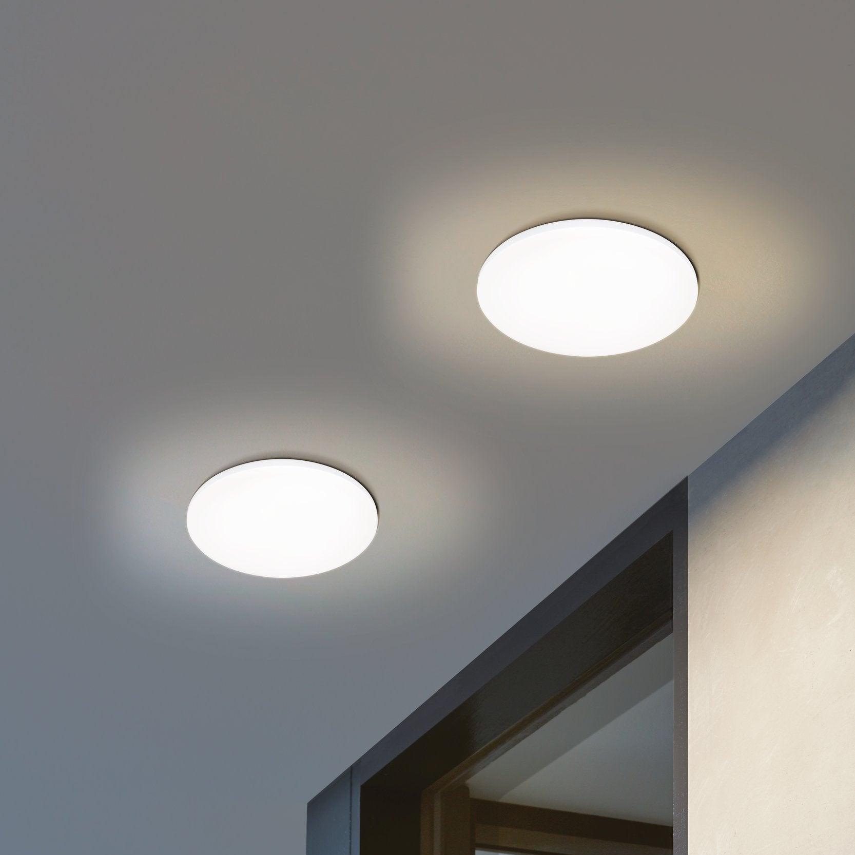 eglo ronco ip44 white outdoor flush ceiling light 22cm