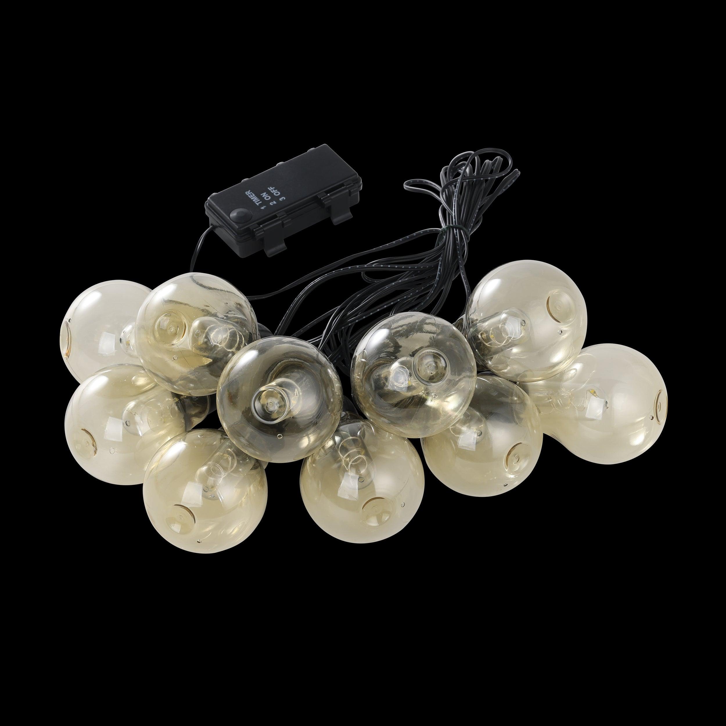 eglo libisa 10 light clear bulb festoon ip44 outdoor party set kitchen lighting 