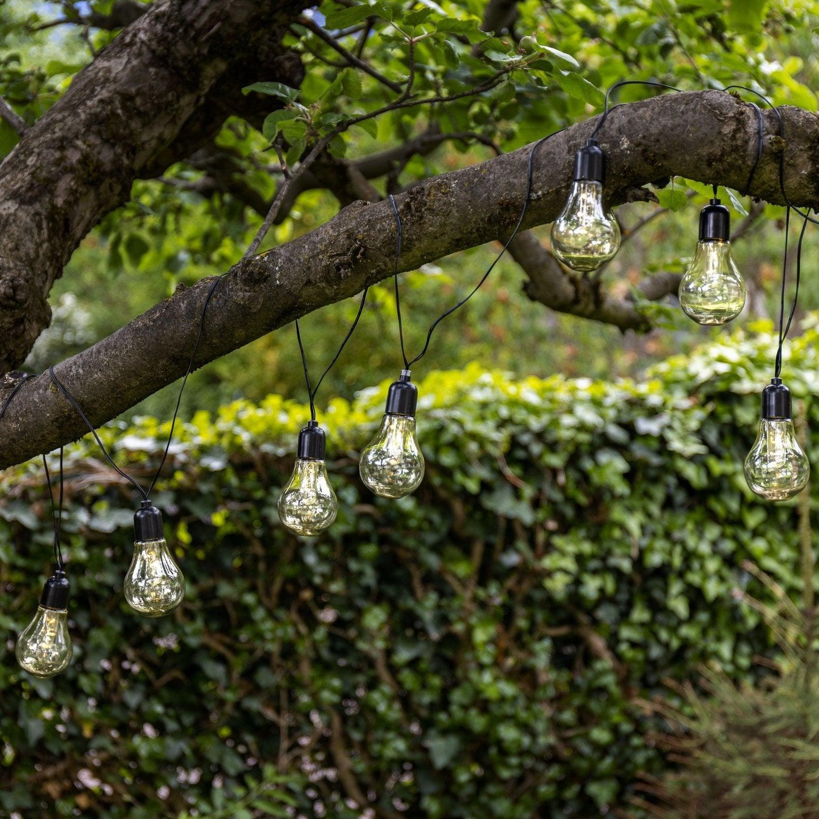 eglo libisa 10 light clear bulb festoon ip44 outdoor party set living room image