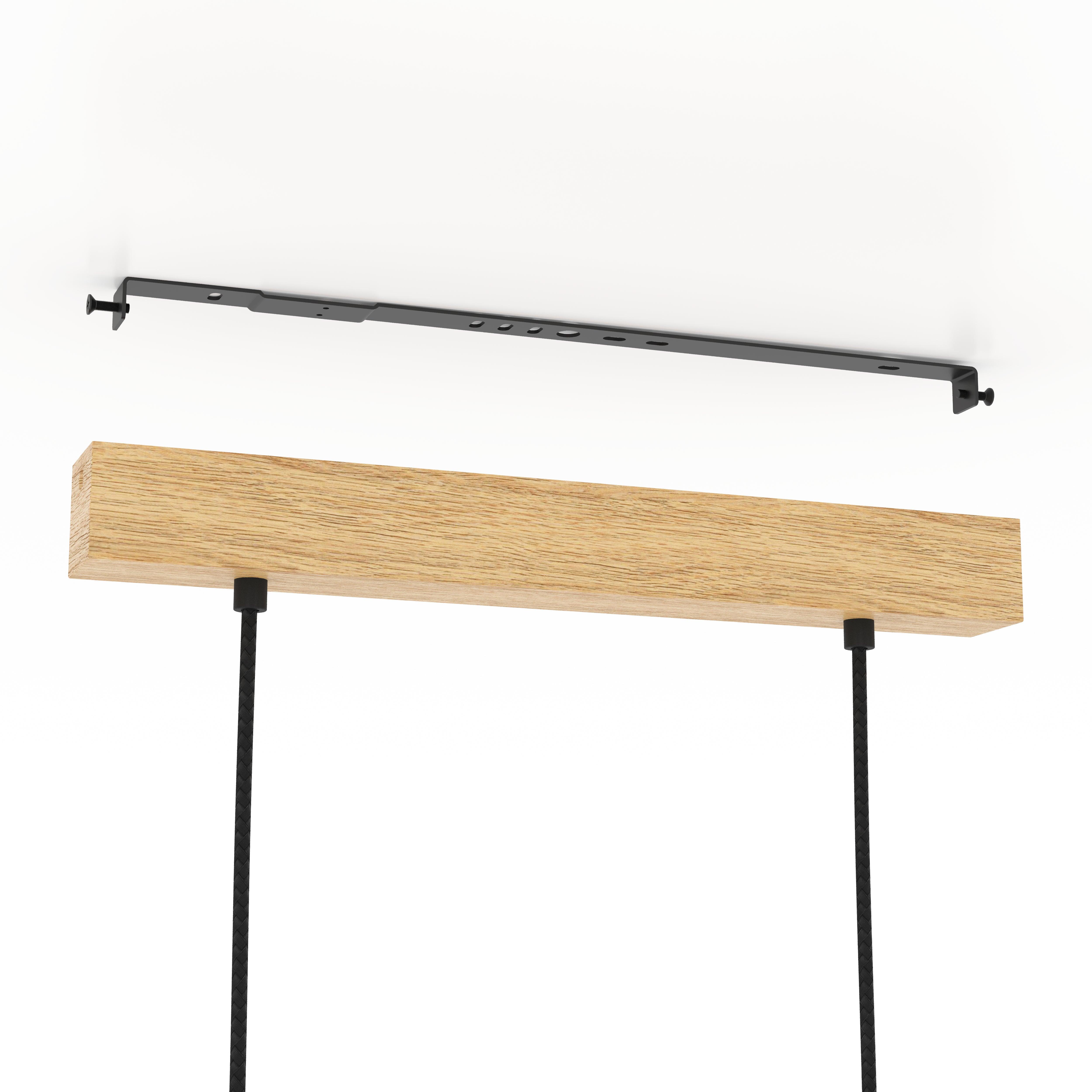 eglo castralvo wooden bar black fabric shade pendant kitchen lighting 