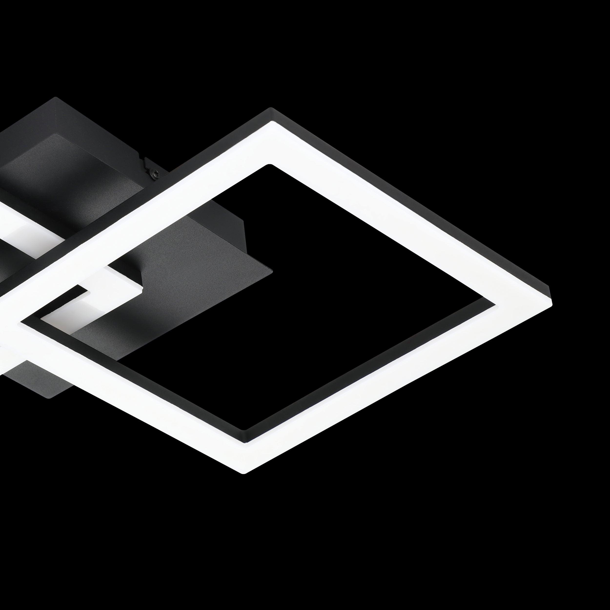 eglo connect paranday z smart led black white flush 2 square design Kitchen Lighting Close Up
