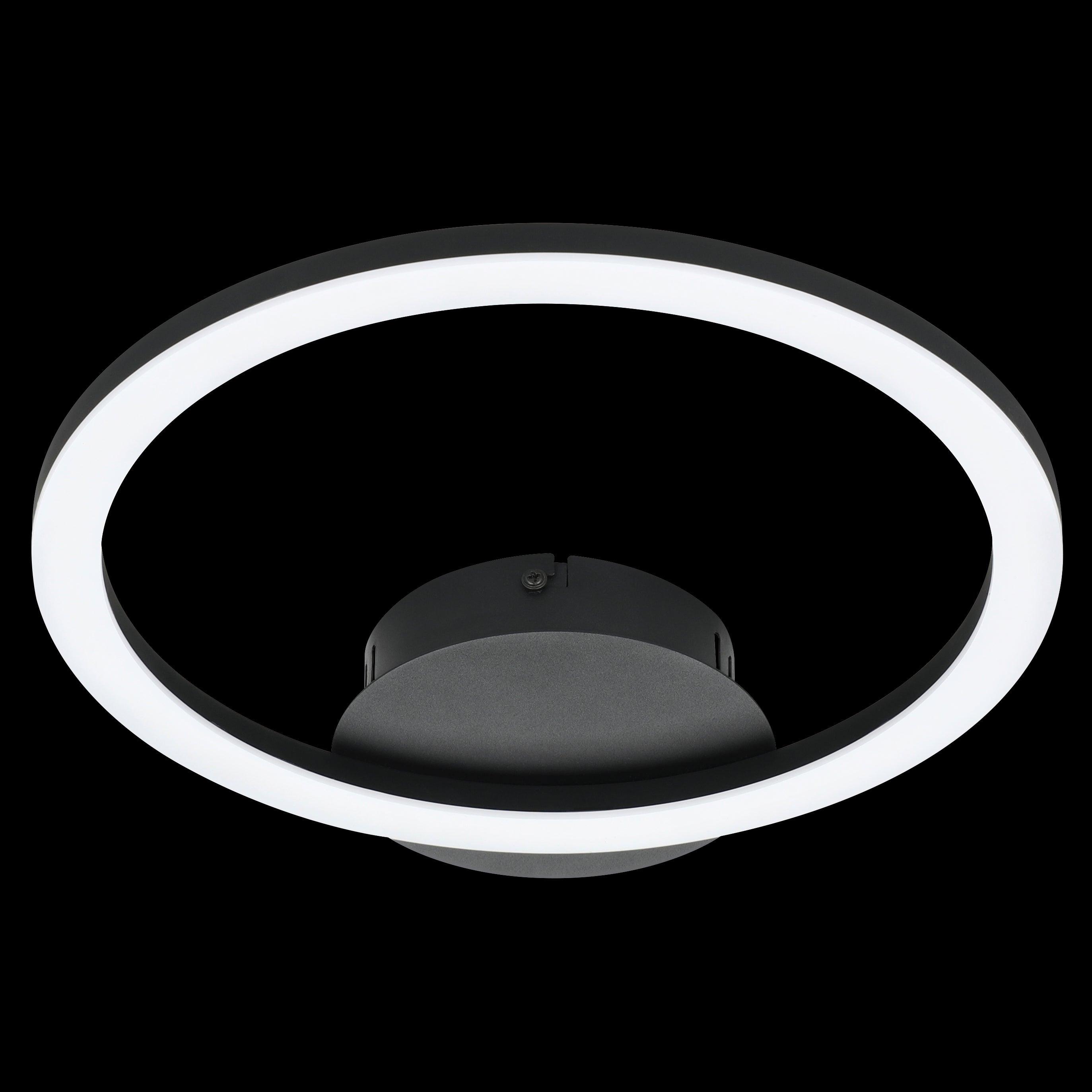 eglo connect parrapos z smart led round flush ceiling light living room close up