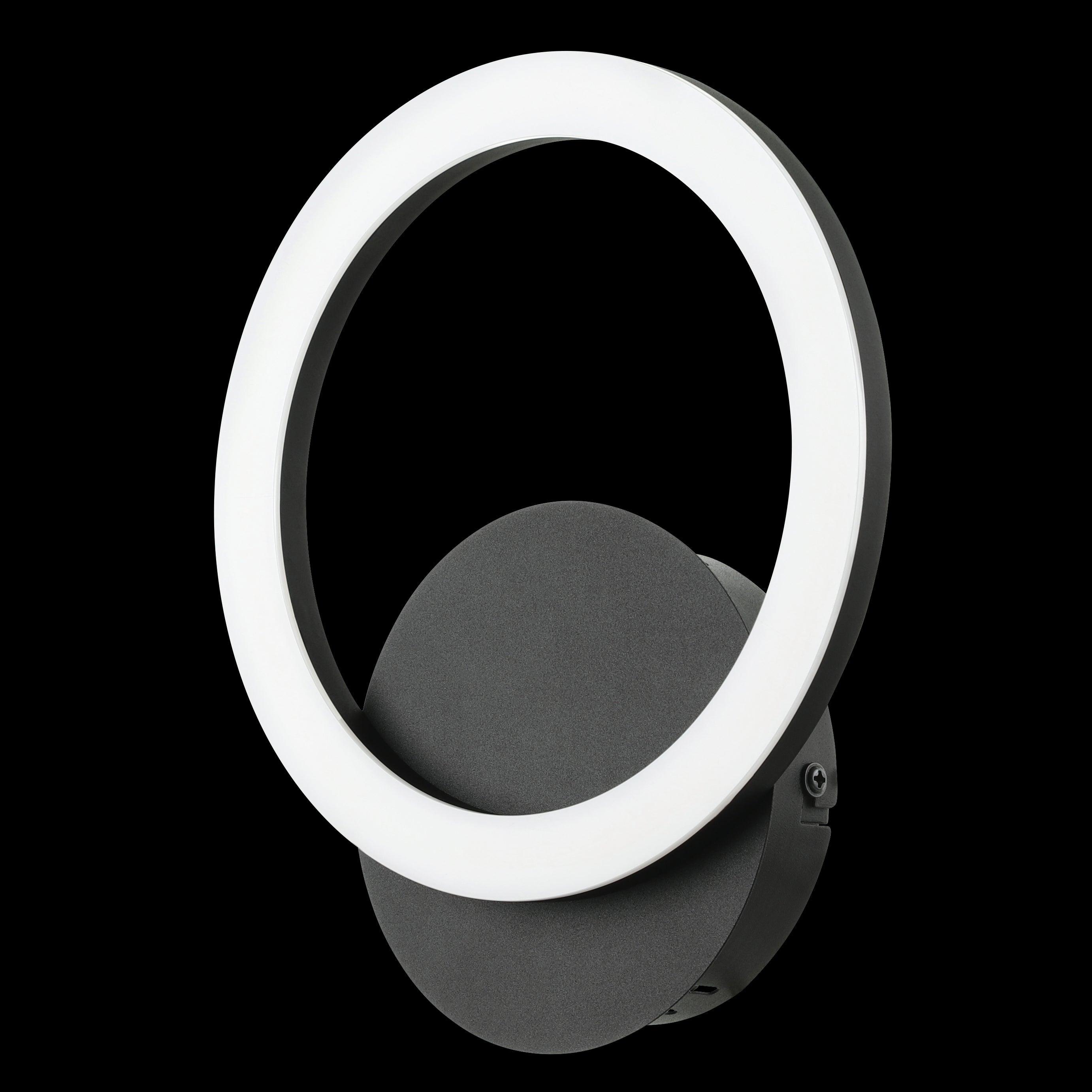 eglo connect parrapos z smart led black wall light living room close up