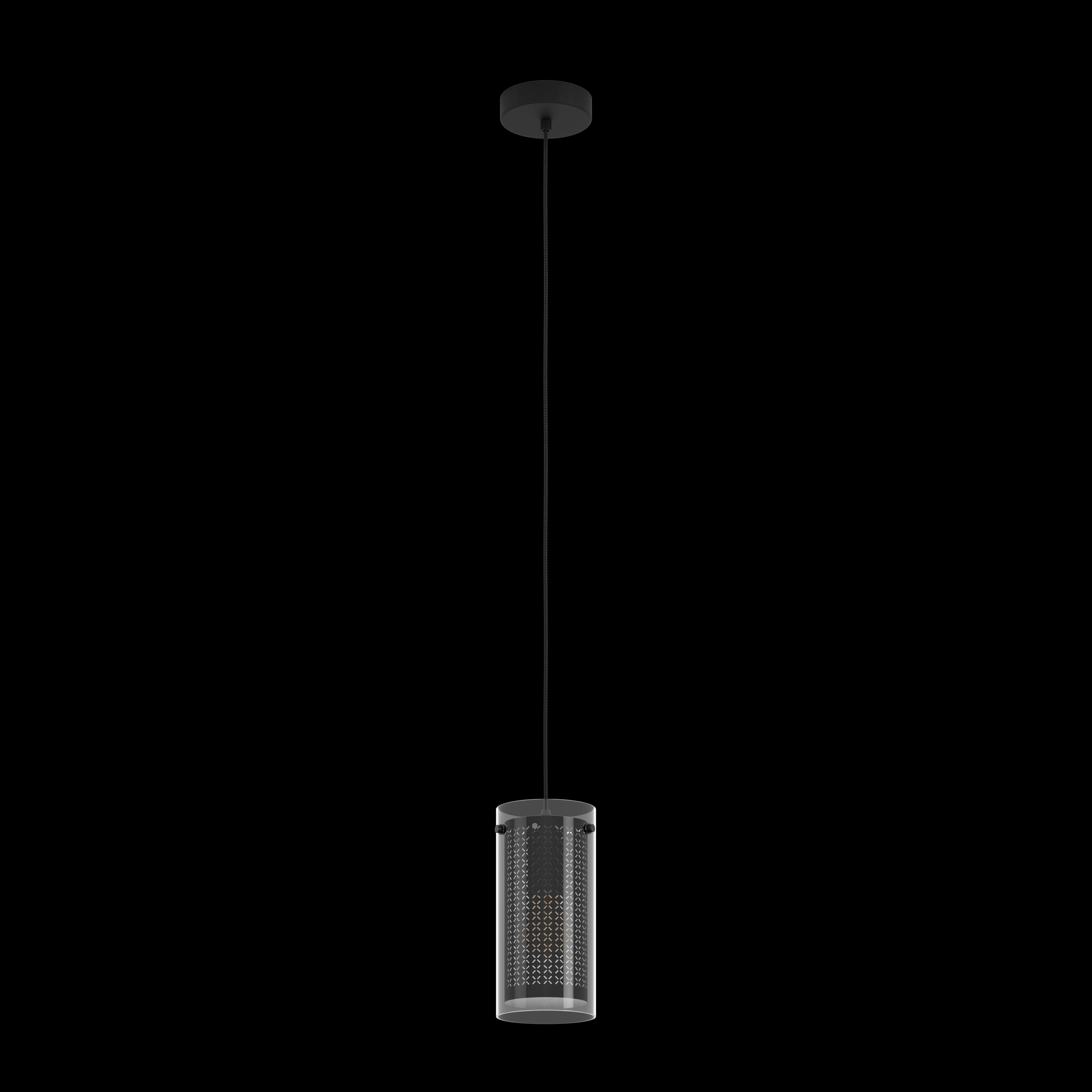 eglo pinto textil 1 cylindrical glass black fabric pendant kitchen lighting 