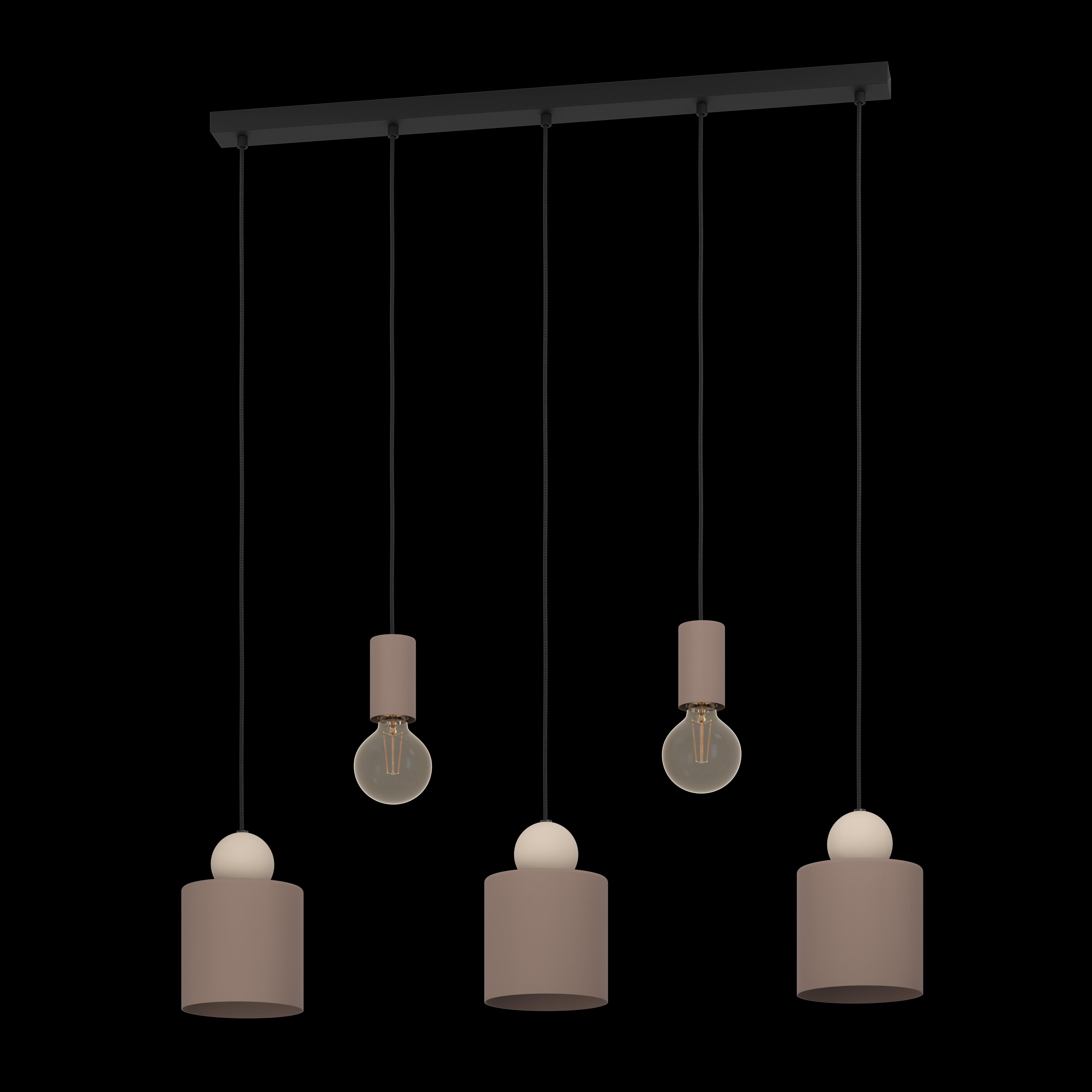 eglo gazzola 5 light brown shaded bar ceiling pendant living room image