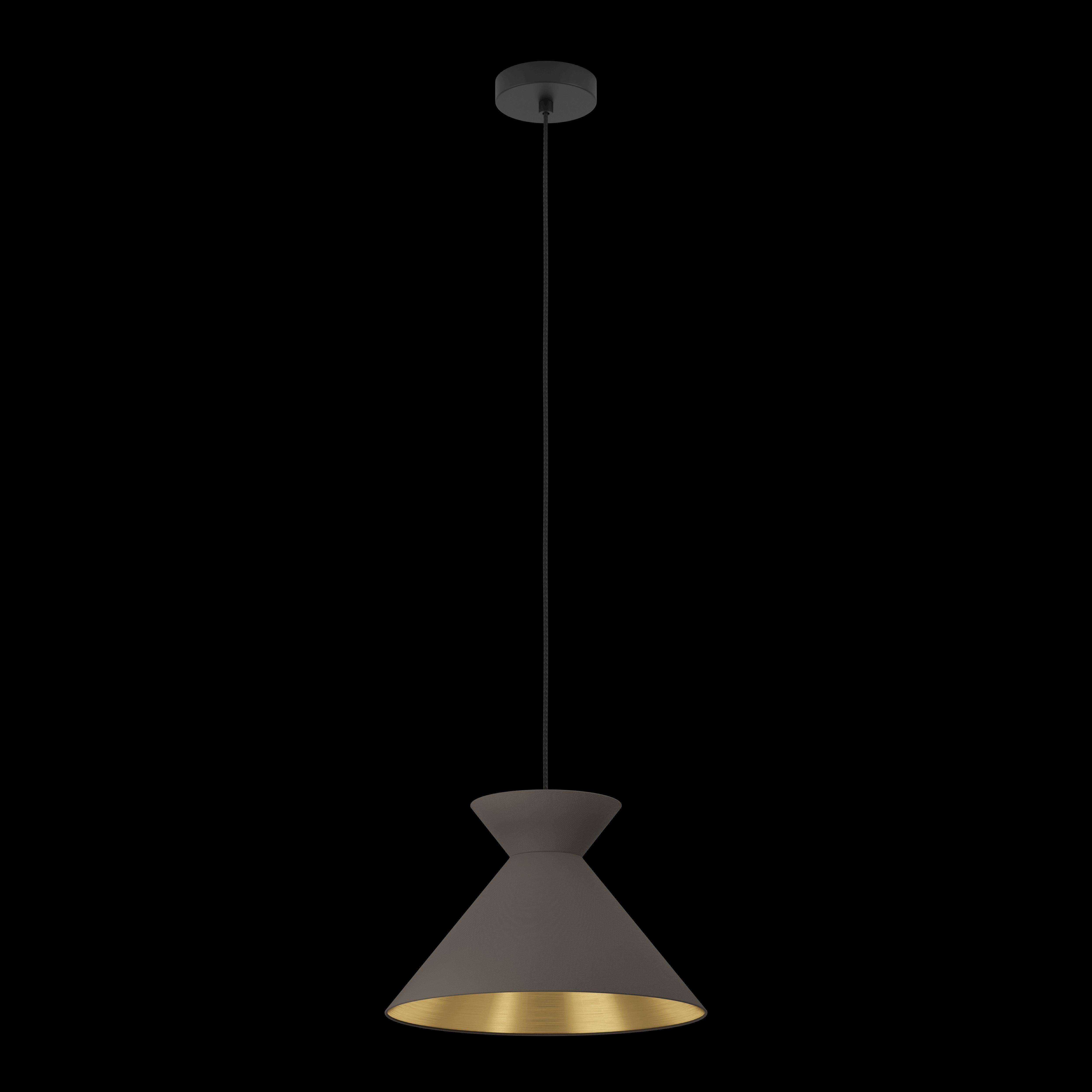 eglo nastasia brown gold fabric ceiling pendant living room image