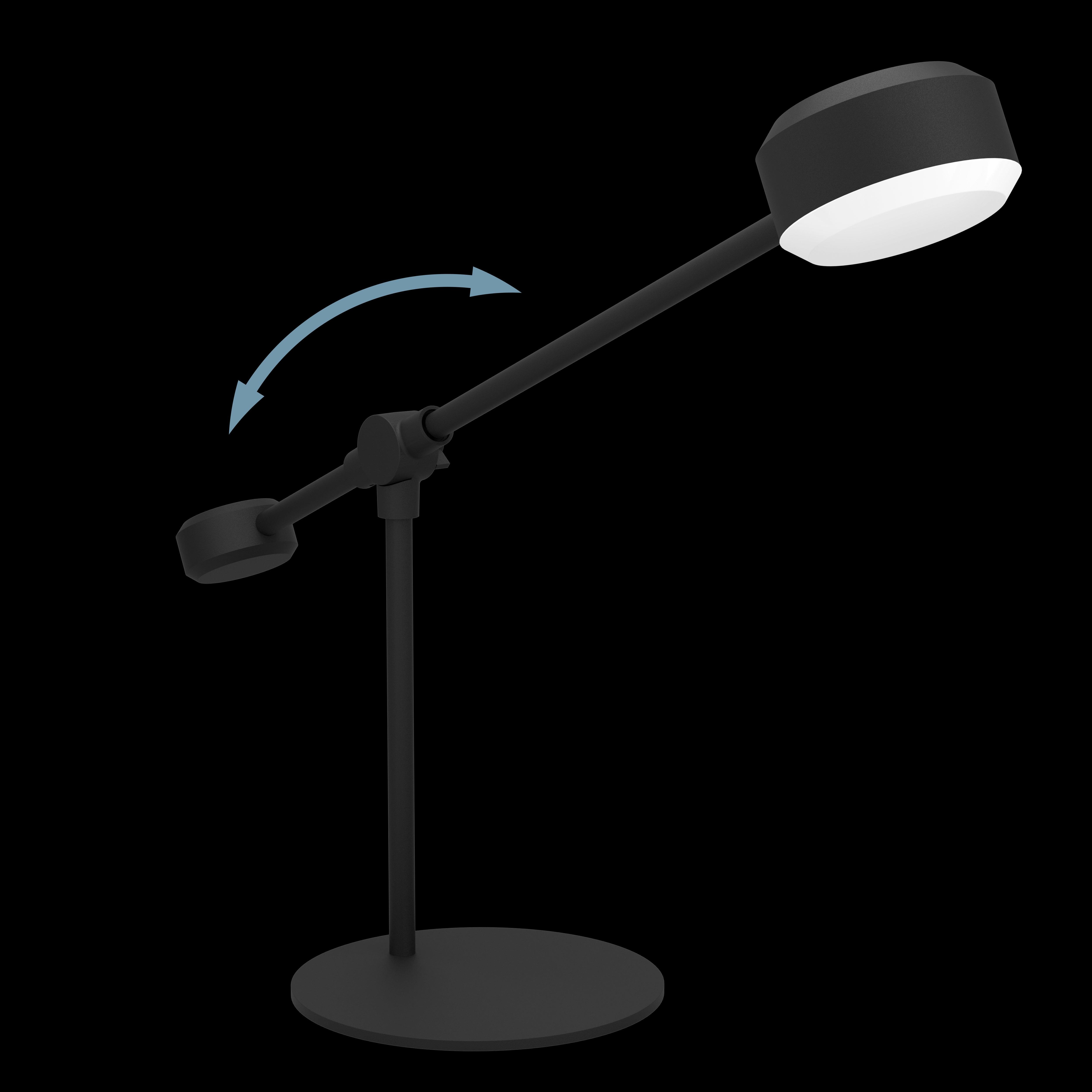 eglo clavellina led black metal hinged table lamp kitchen lighting 