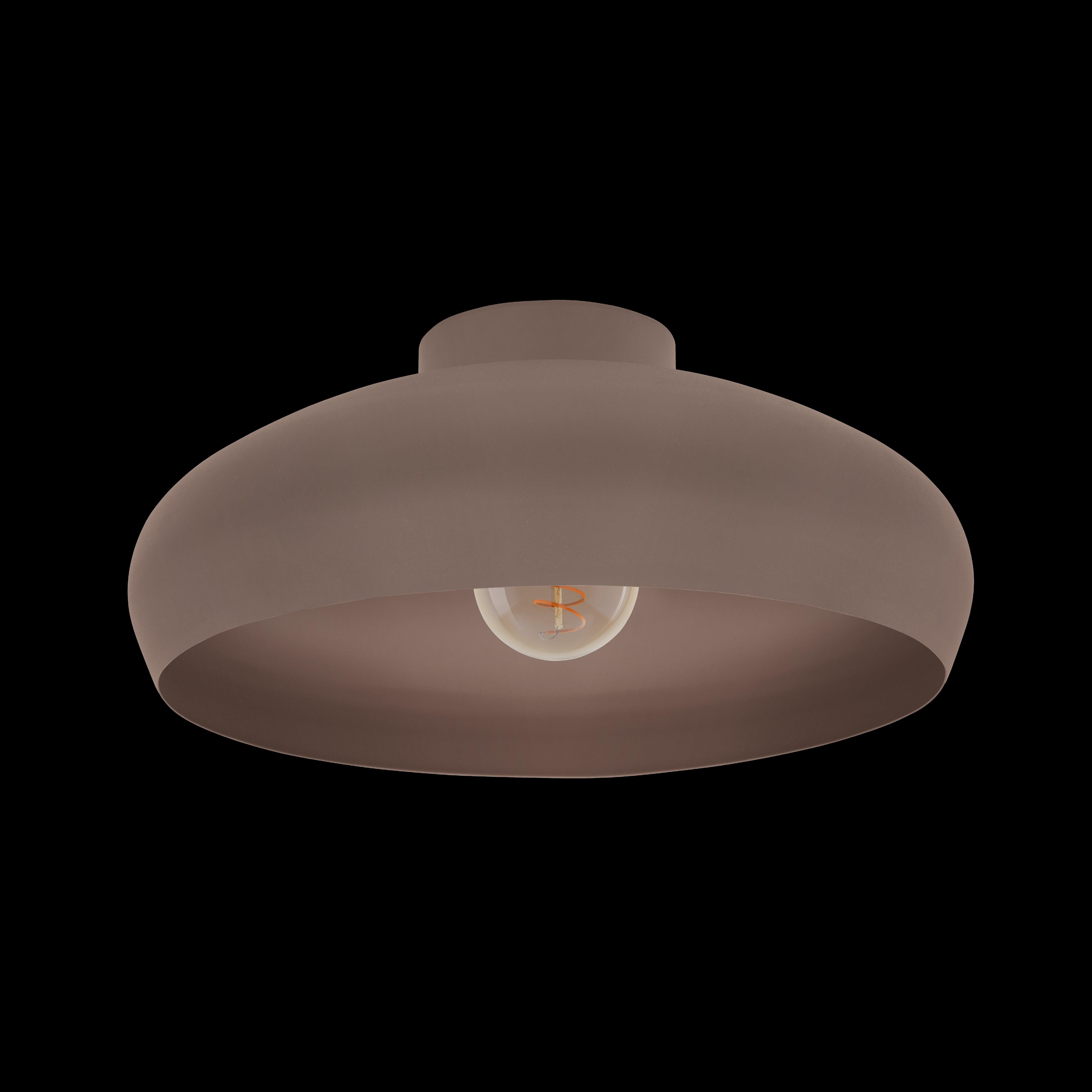 eglo mogano mocha coloured metal flush ceiling light living room image
