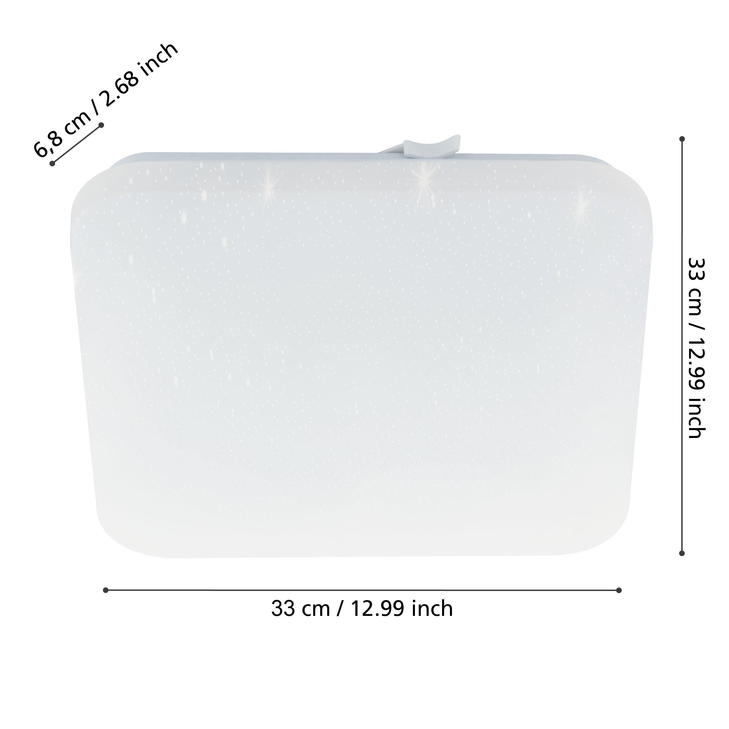 eglo frania s white square ip44 flush led bathroom ceiling light Kitchen Lighting Close Up