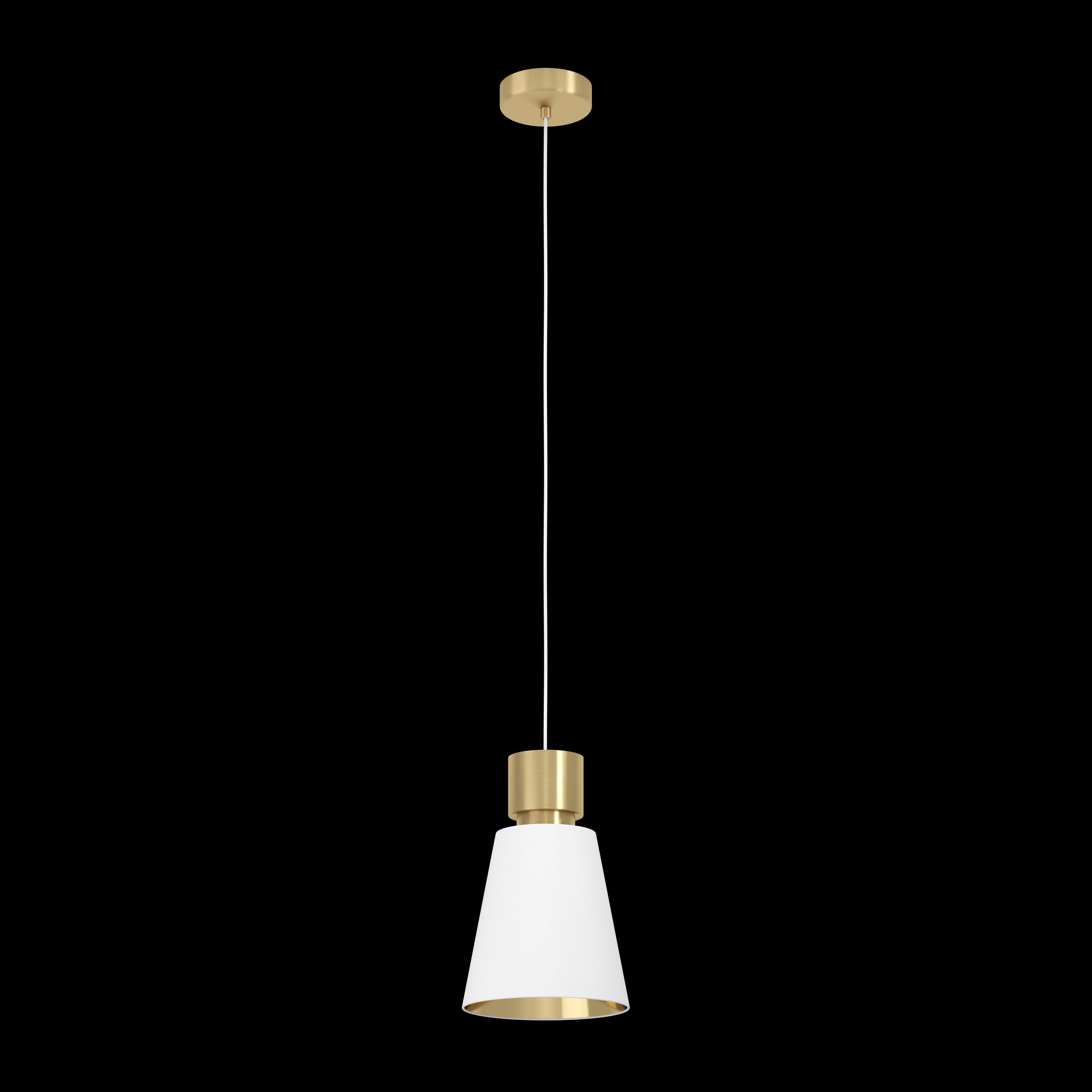 eglo aglientina brass white fabric shade pendant living room image
