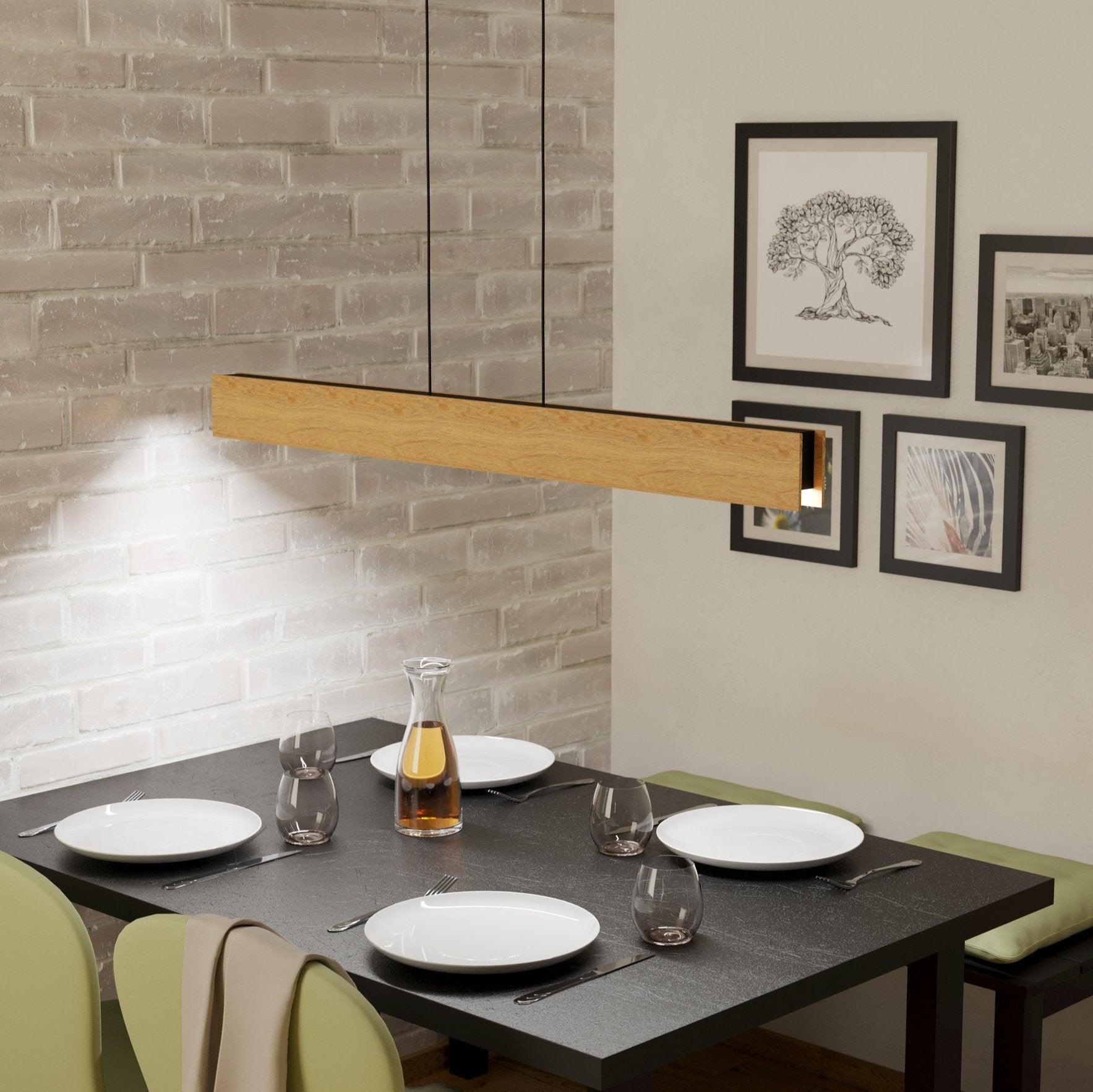 eglo connect anchorena z smart led wooden beam ceiling pendant