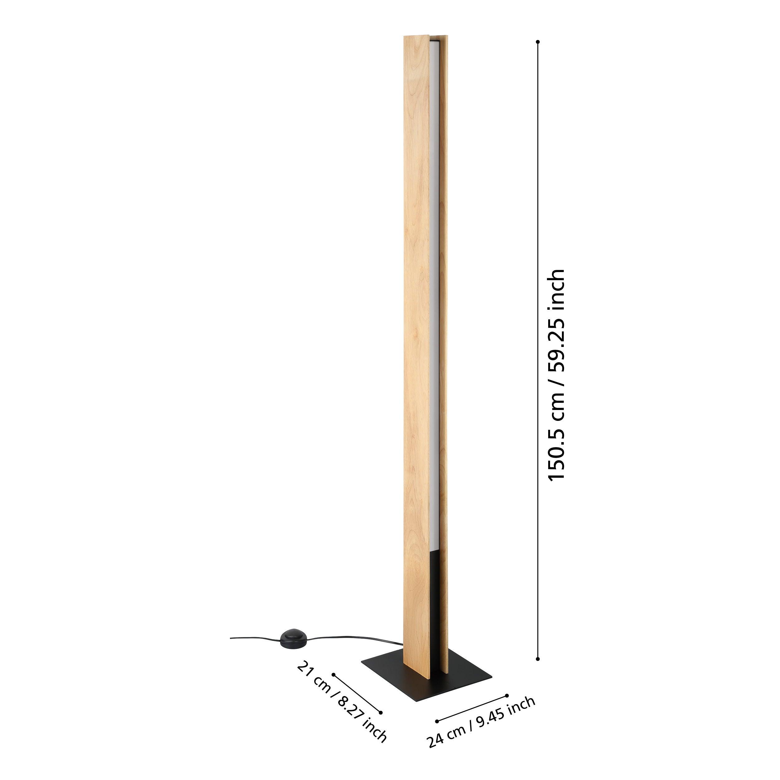 eglo connect anchorena z smart led wooden modern floor lamp kitchen lighting 