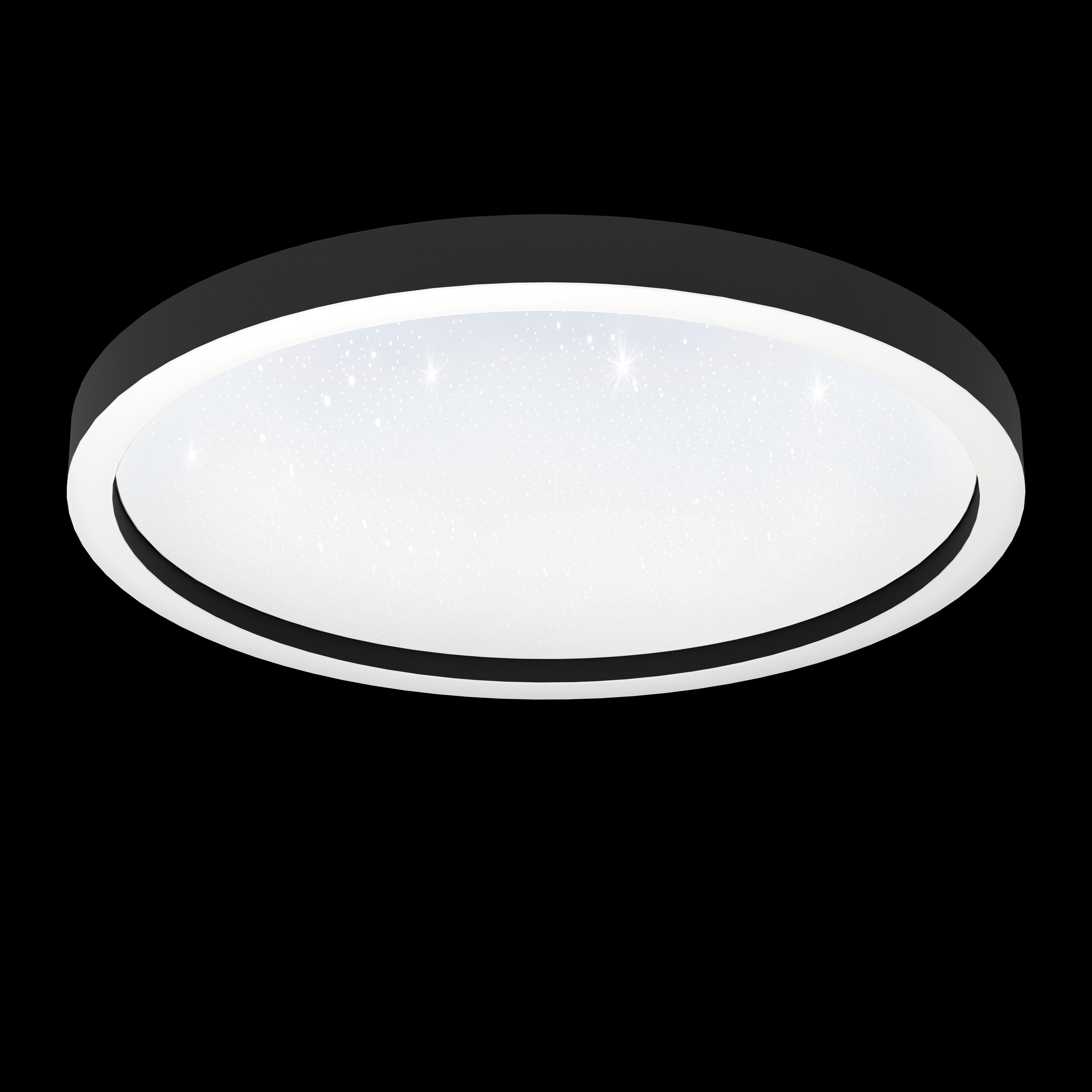 eglo connect montemorelos z smart led black ceiling flush 57cm living room image