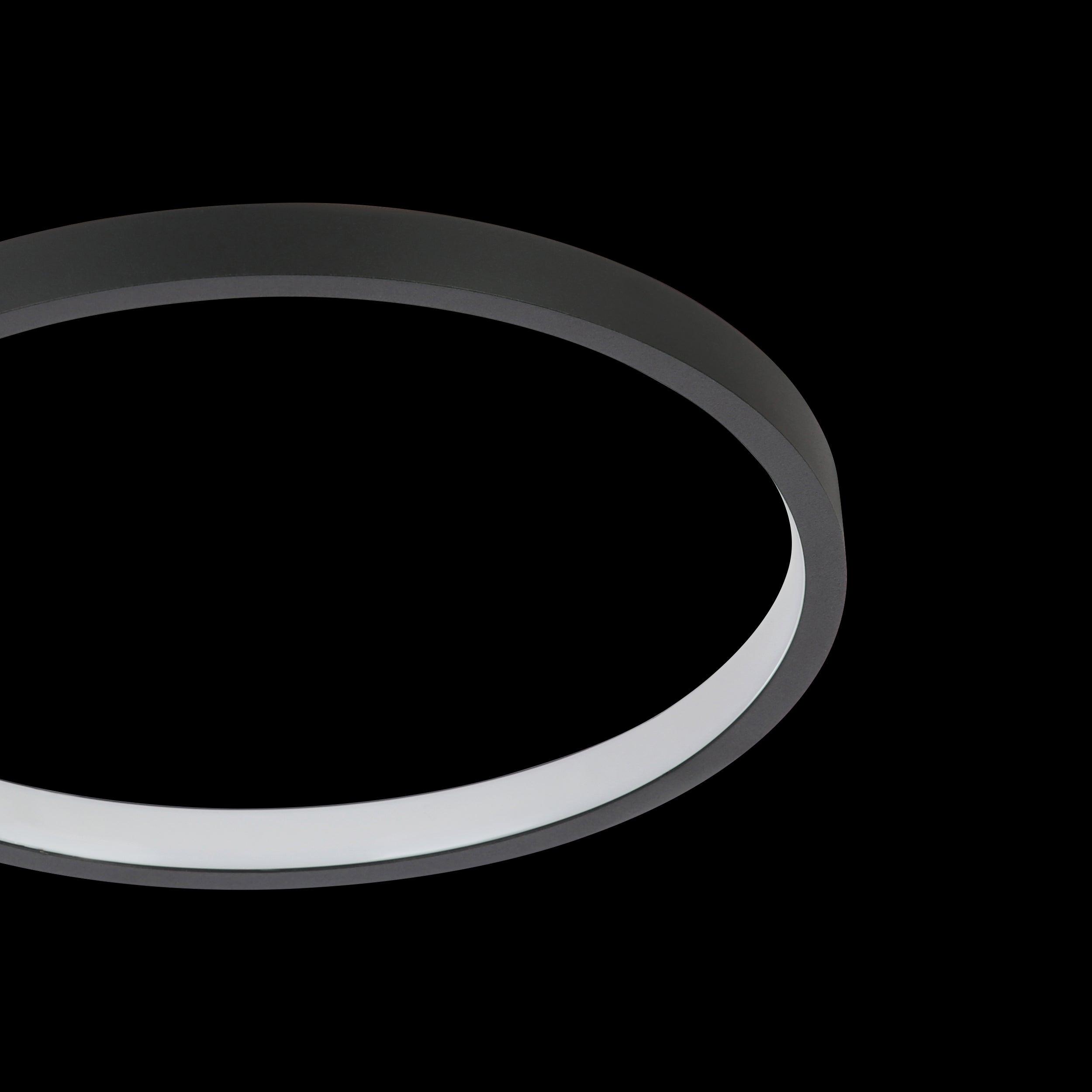 eglo gafares led circle black white ceiling flush remote controlled Kitchen Lighting Close Up