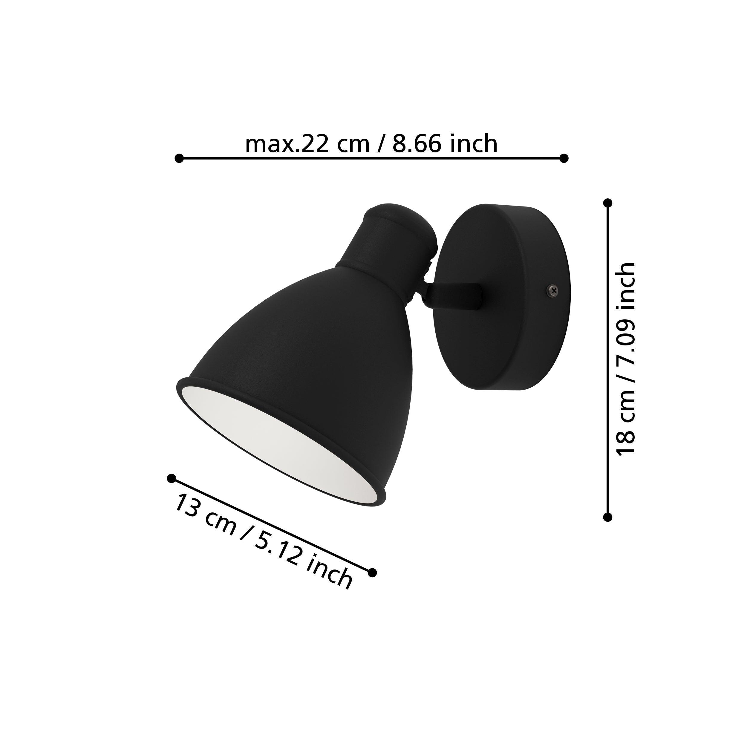 Eglo San Peri 1 Black IP44 Bathroom Spot Light-WAREHOUSE-40-200326