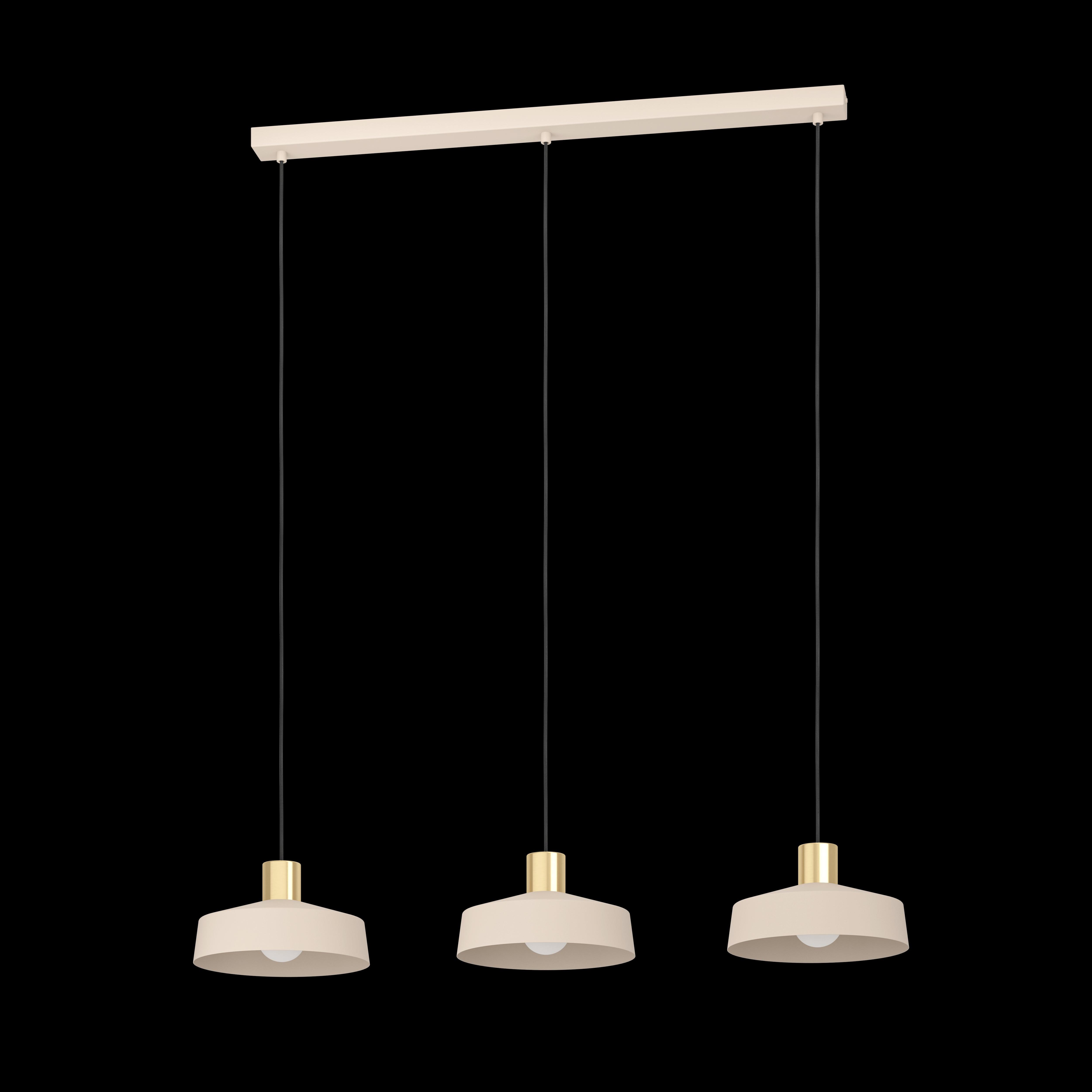 eglo valdiola 3 light round sand brass pendant living room image