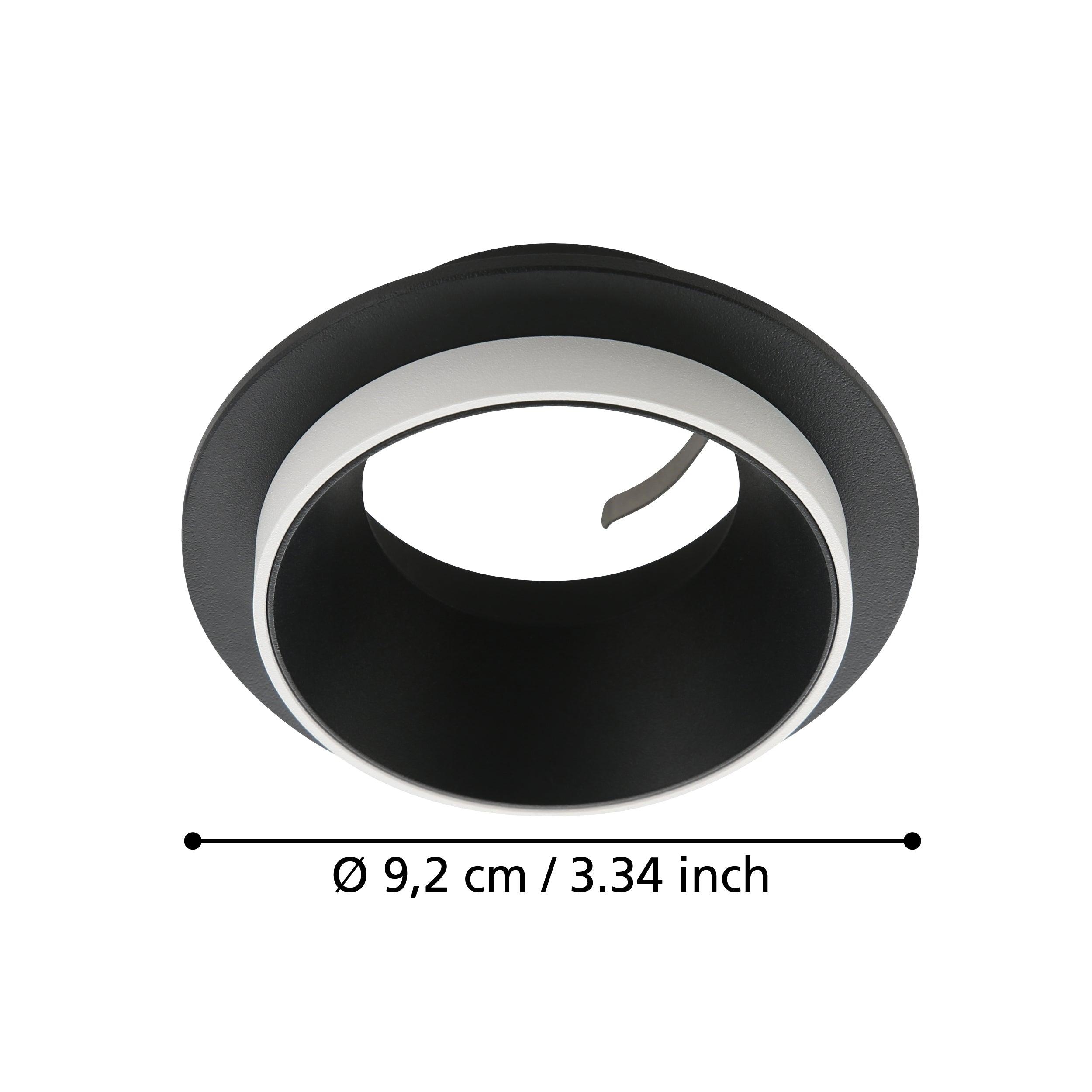 eglo carosso round black white recessed ceiling spot light kitchen lighting 