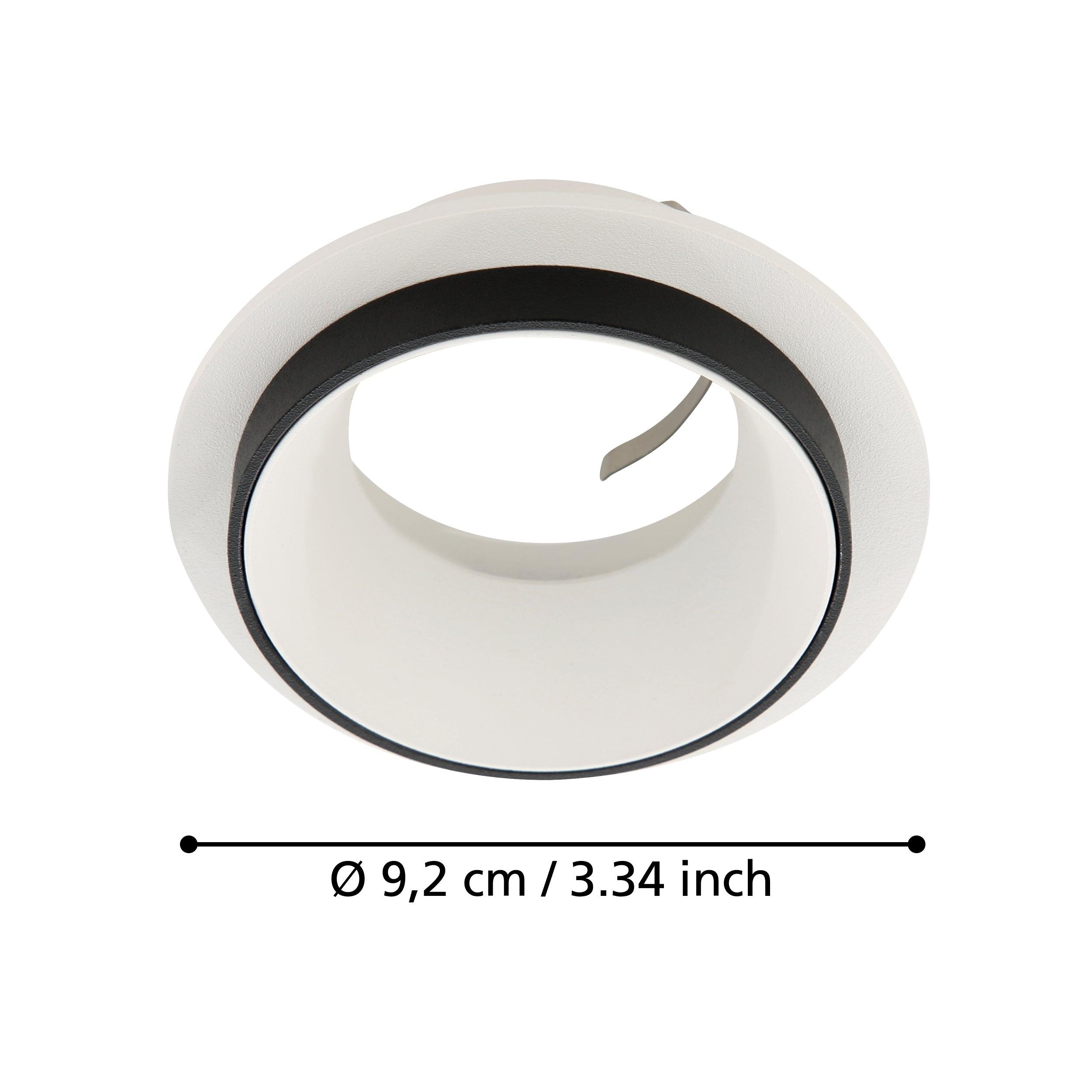 eglo carosso round white black recessed spot light kitchen lighting 