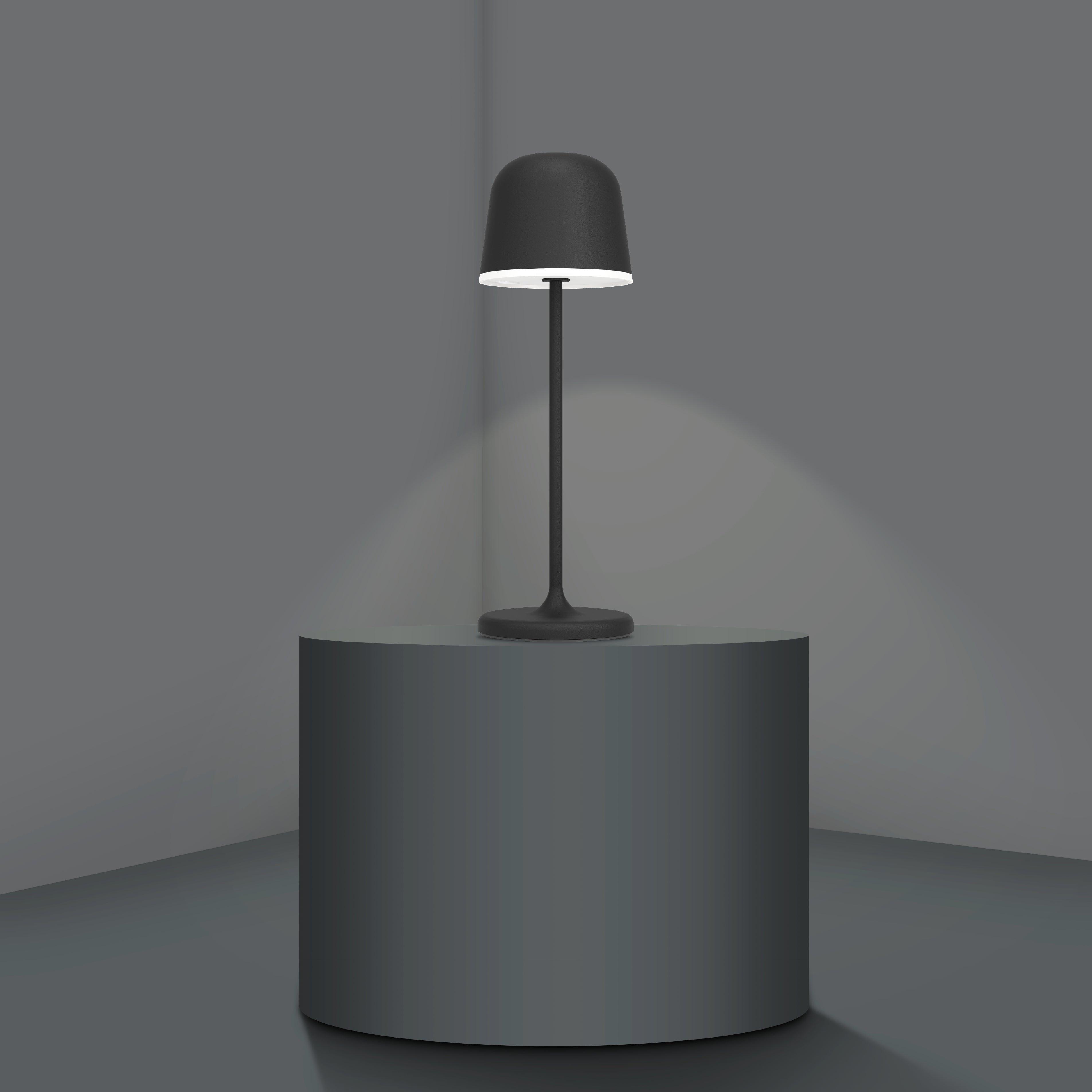 eglo mannera black cordless led outdoor table lamp hallway lighting 