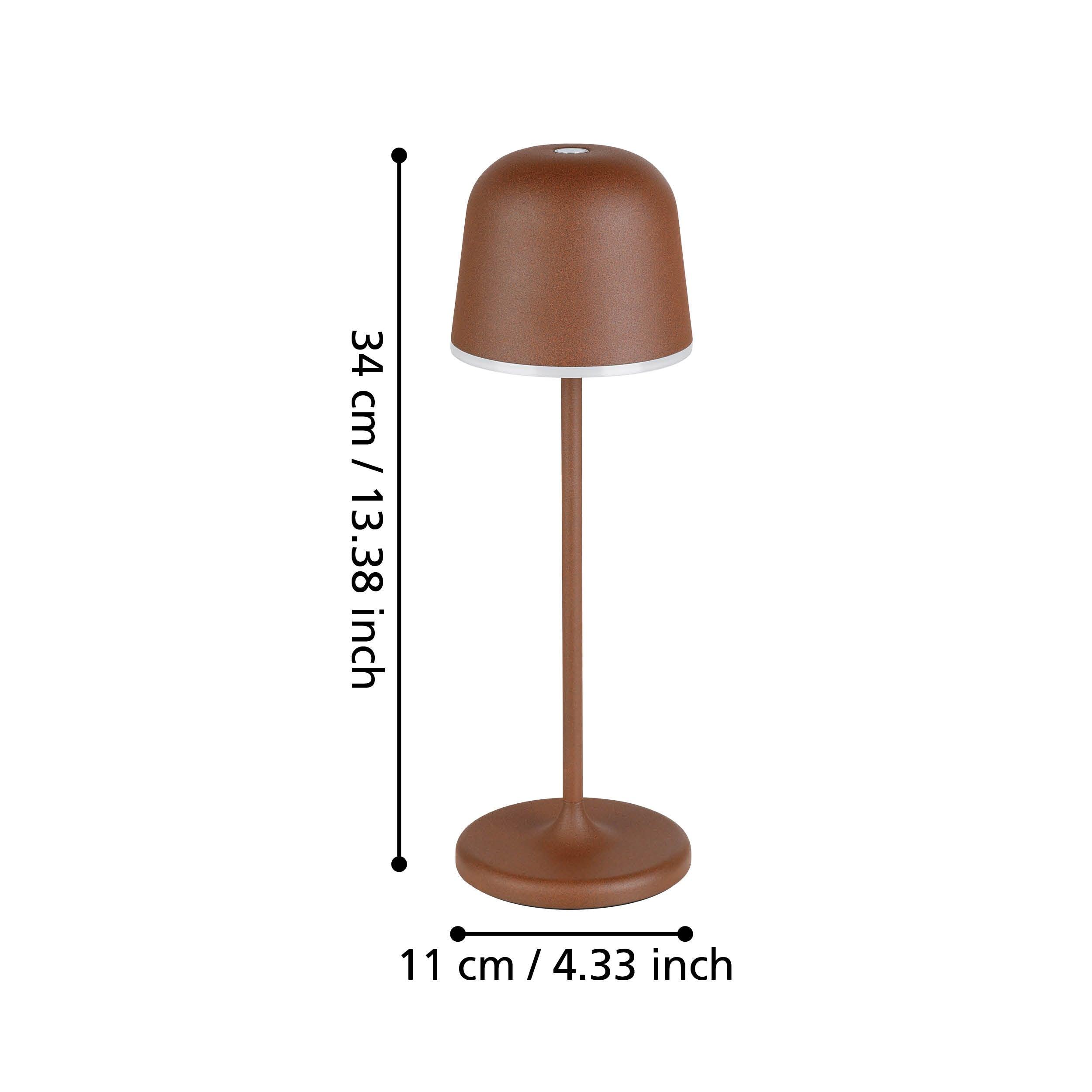eglo mannera rust brown cordless led outdoor table lamp Kitchen Lighting Close Up