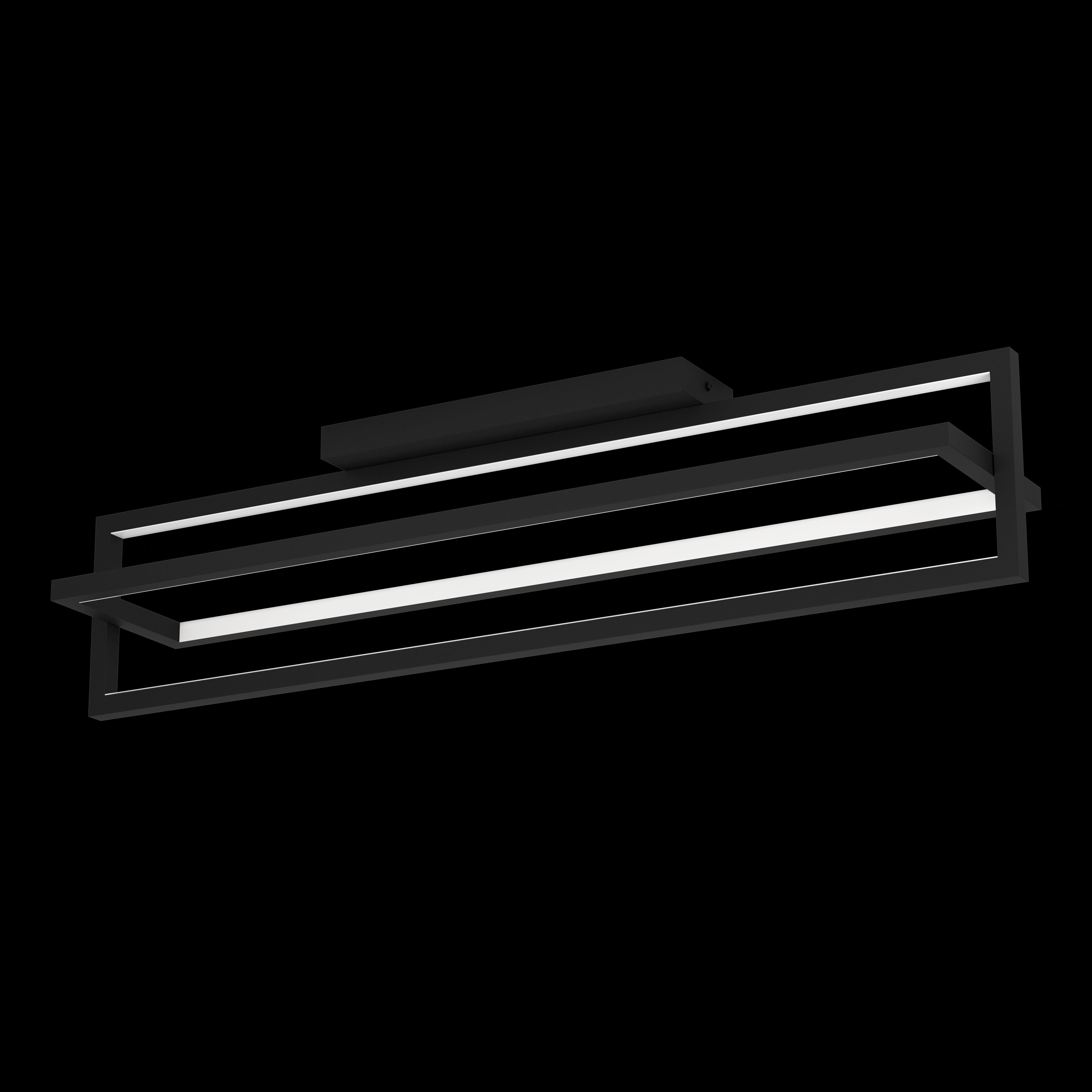 eglo siberia led black flush ceiling light remote controlled living room close up