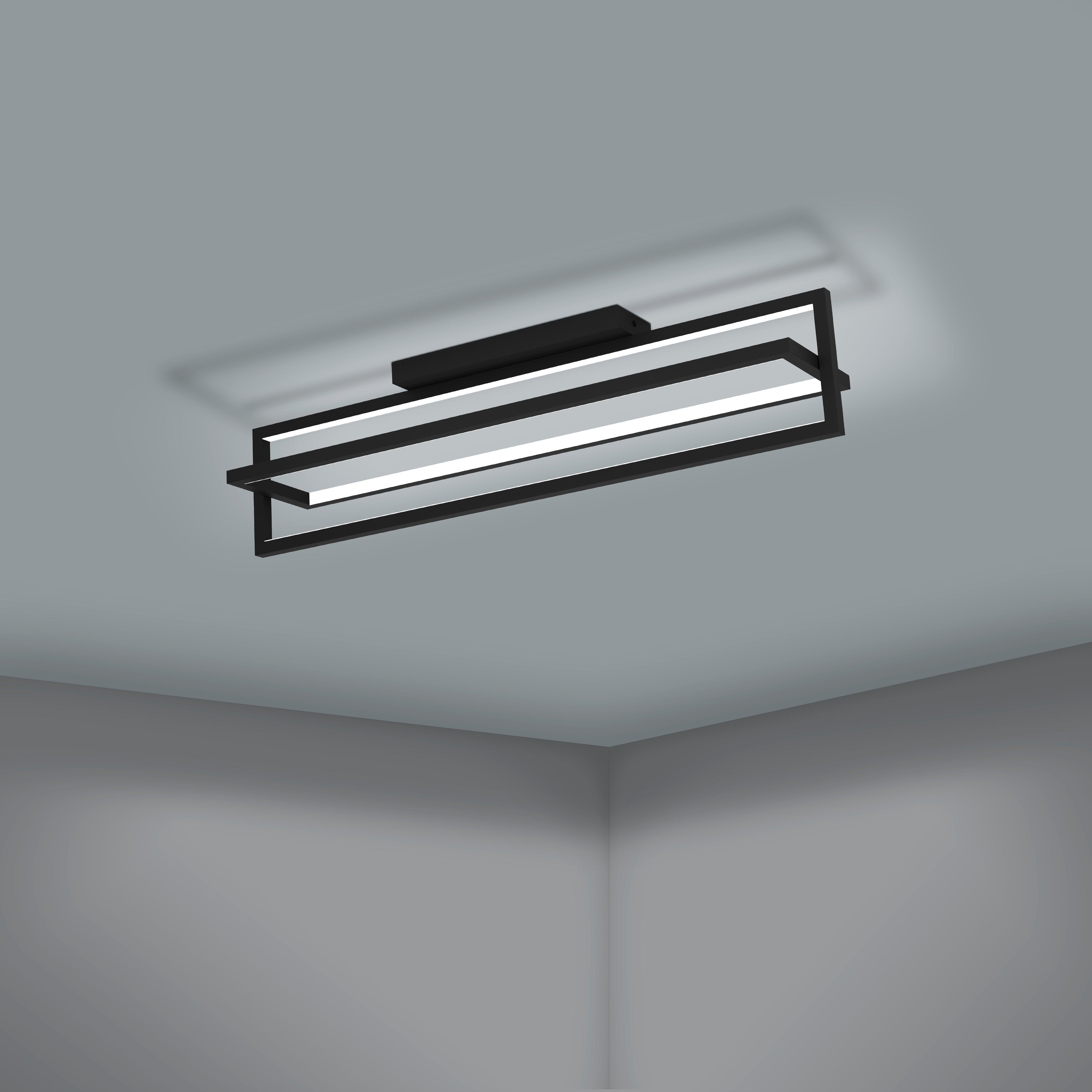 eglo siberia led black flush ceiling light remote controlled