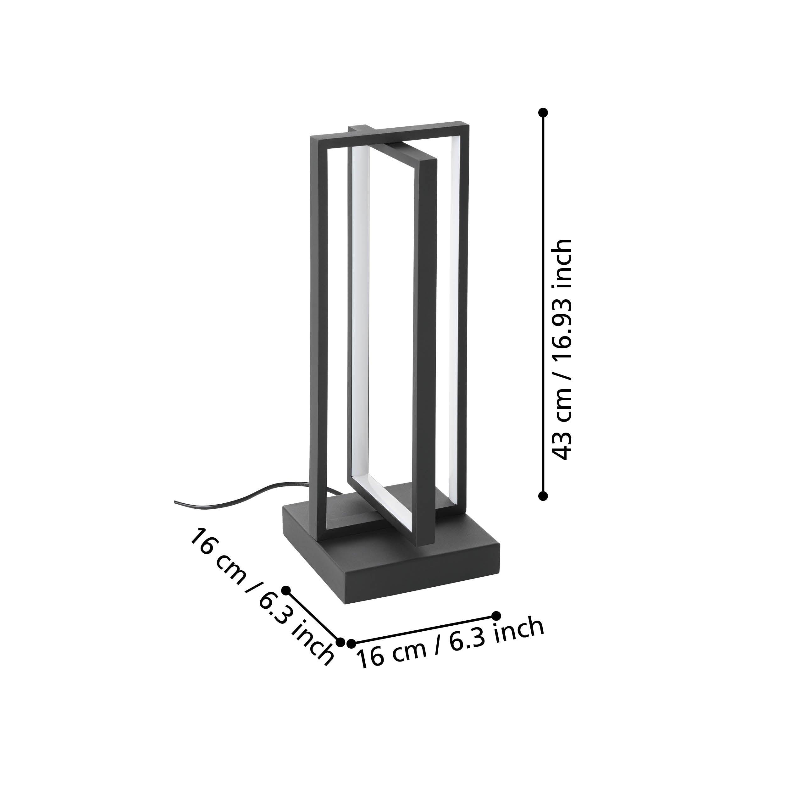 eglo siberia black led table lamp kitchen lighting 