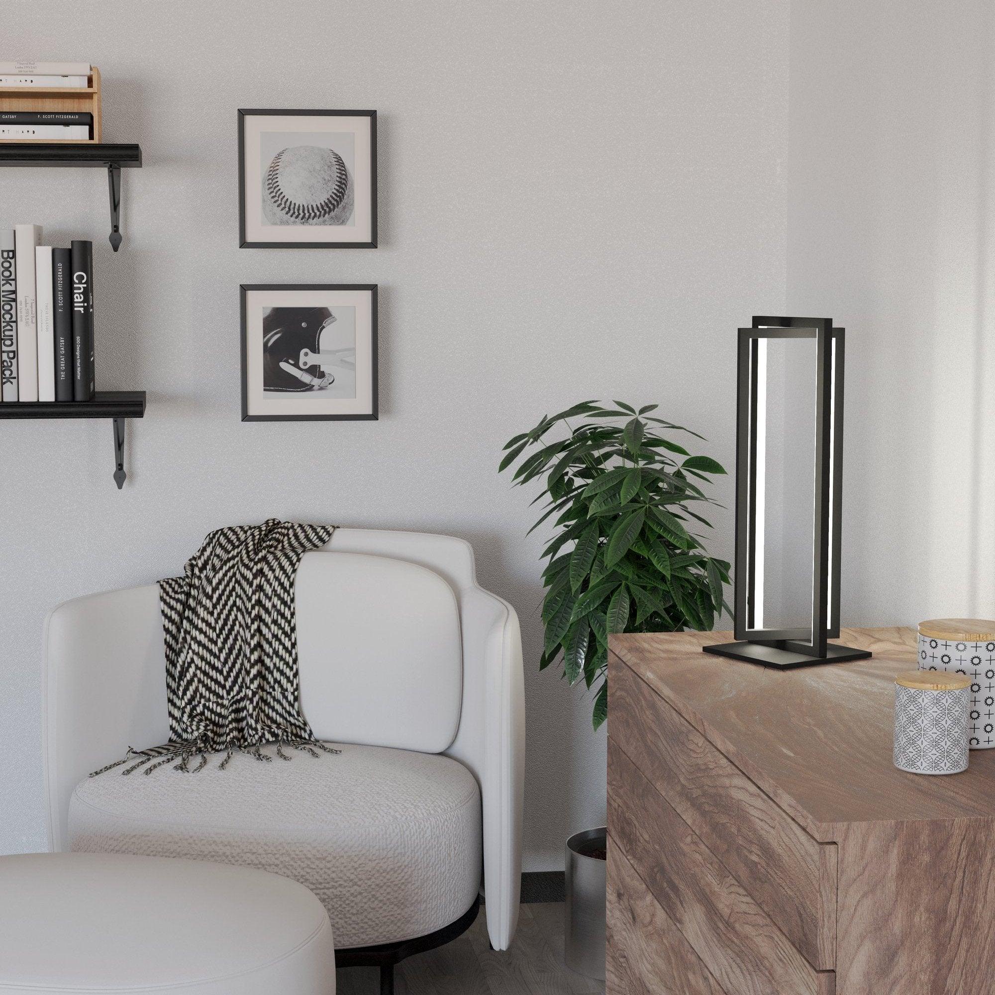 eglo siberia black led table lamp