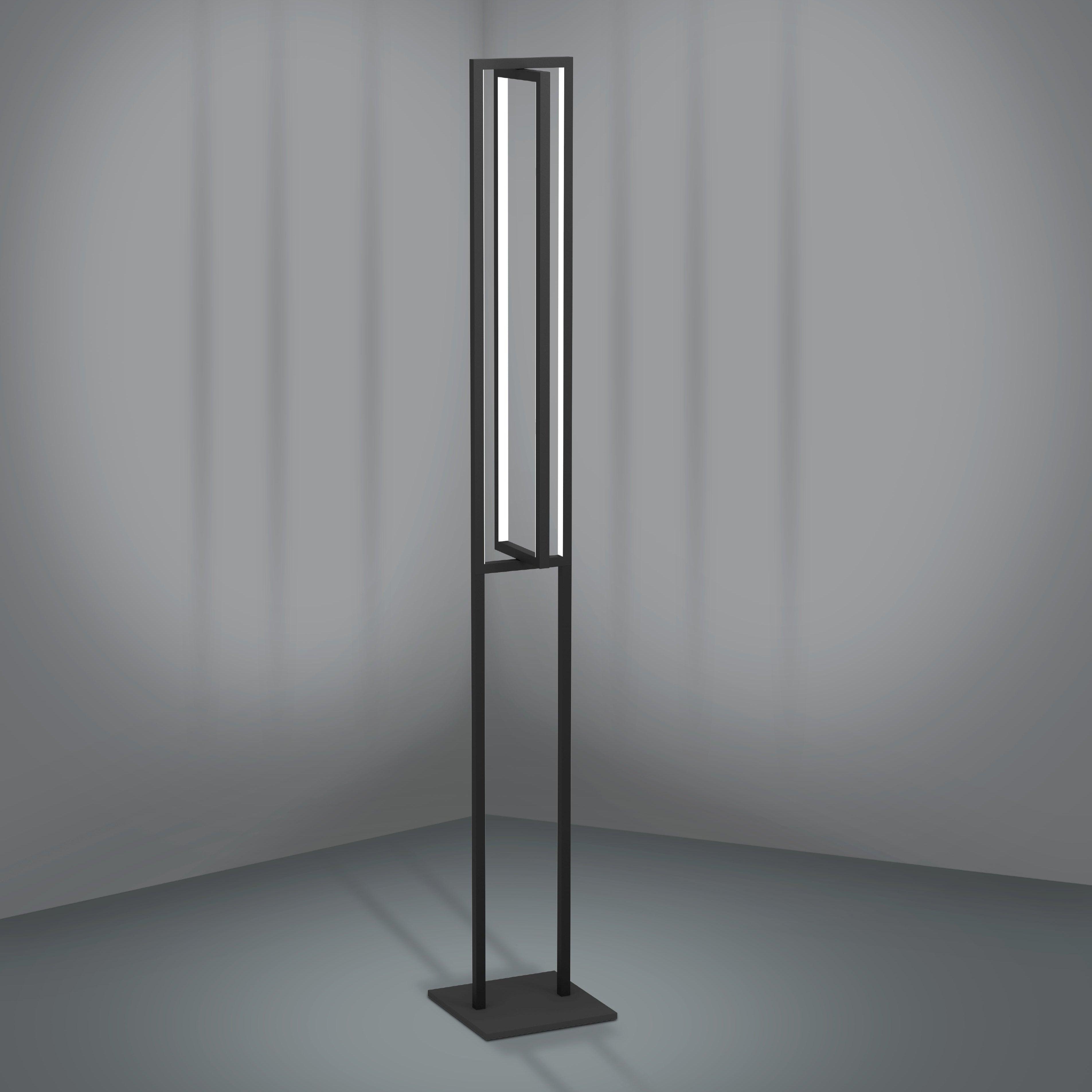 eglo siberia modern black framed led floor lamp living room image