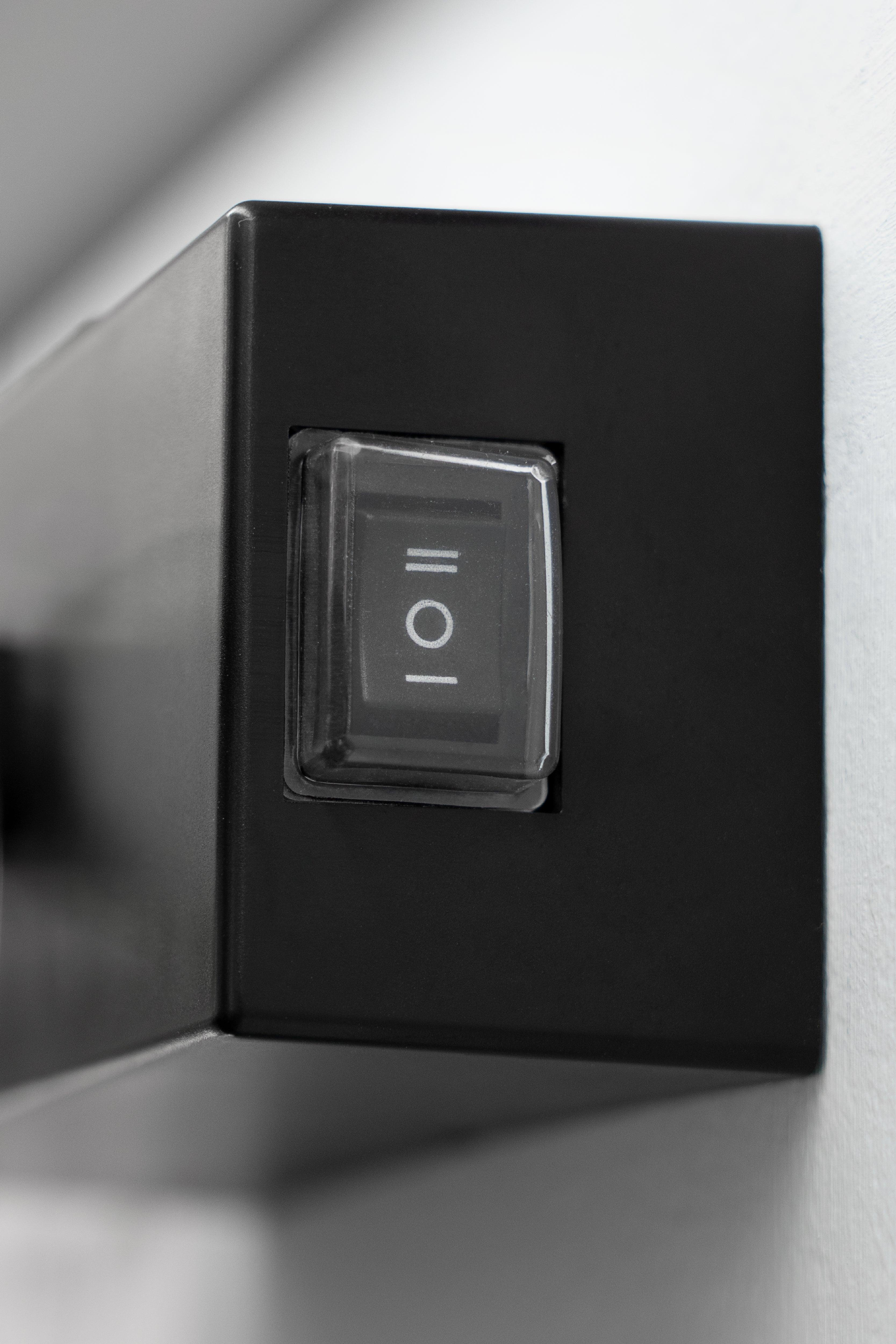 eglo verdello ip44 black led bathroom wall mirror light 60cm living room image