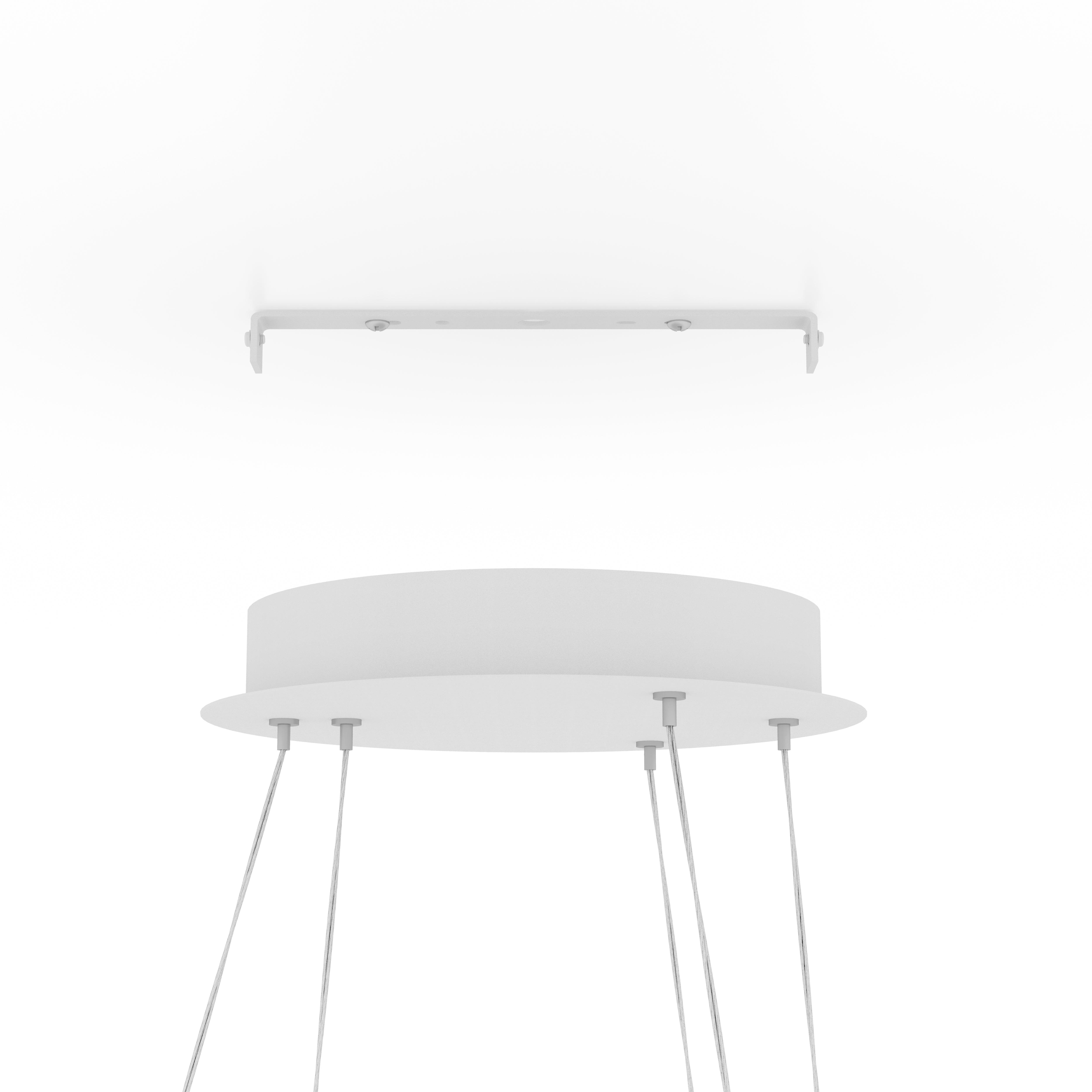 eglo connect lobinero z smart led white curved ceiling pendant Kitchen Lighting Close Up