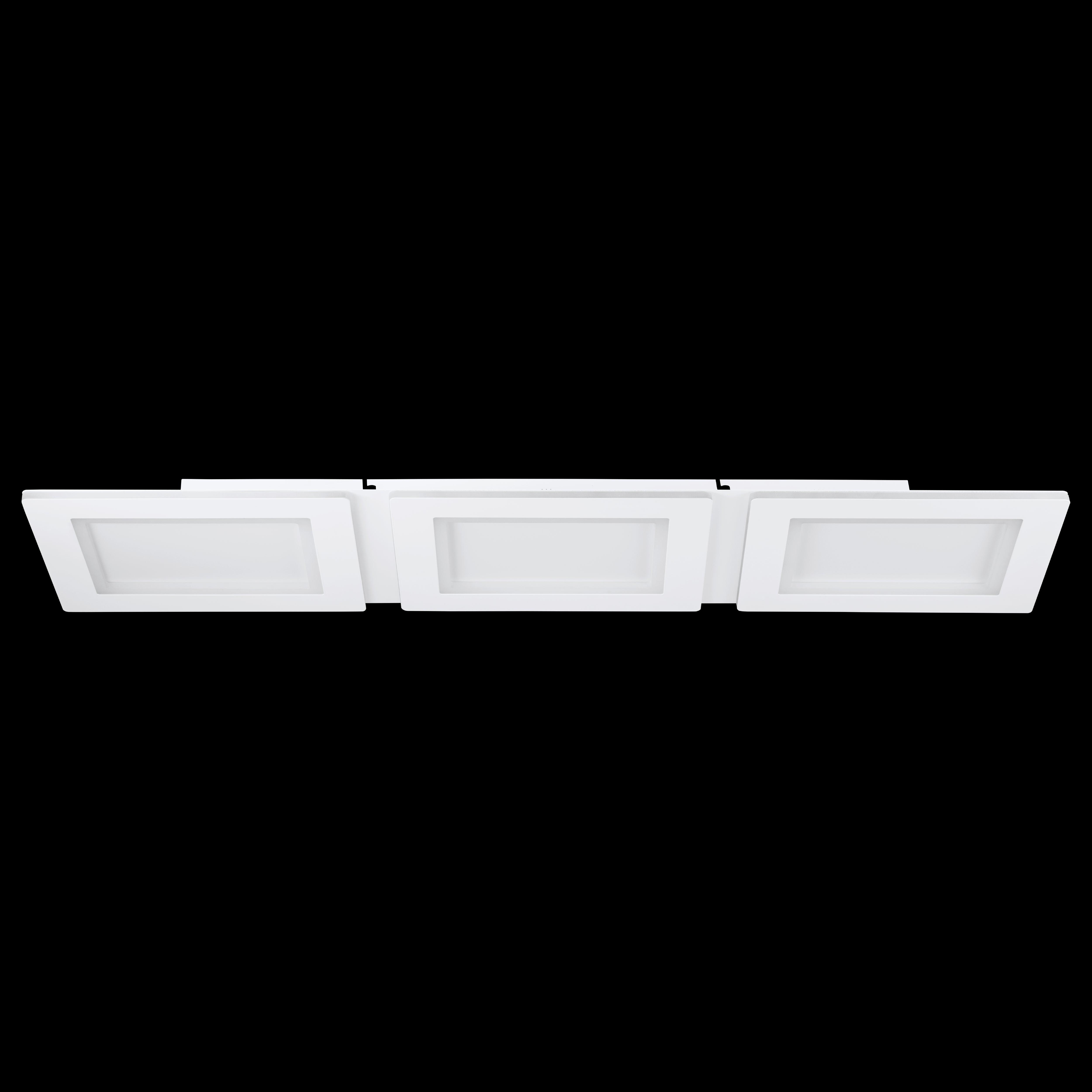 eglo connect padrogiano z smart 3 light led rectangular ceiling flush living room image