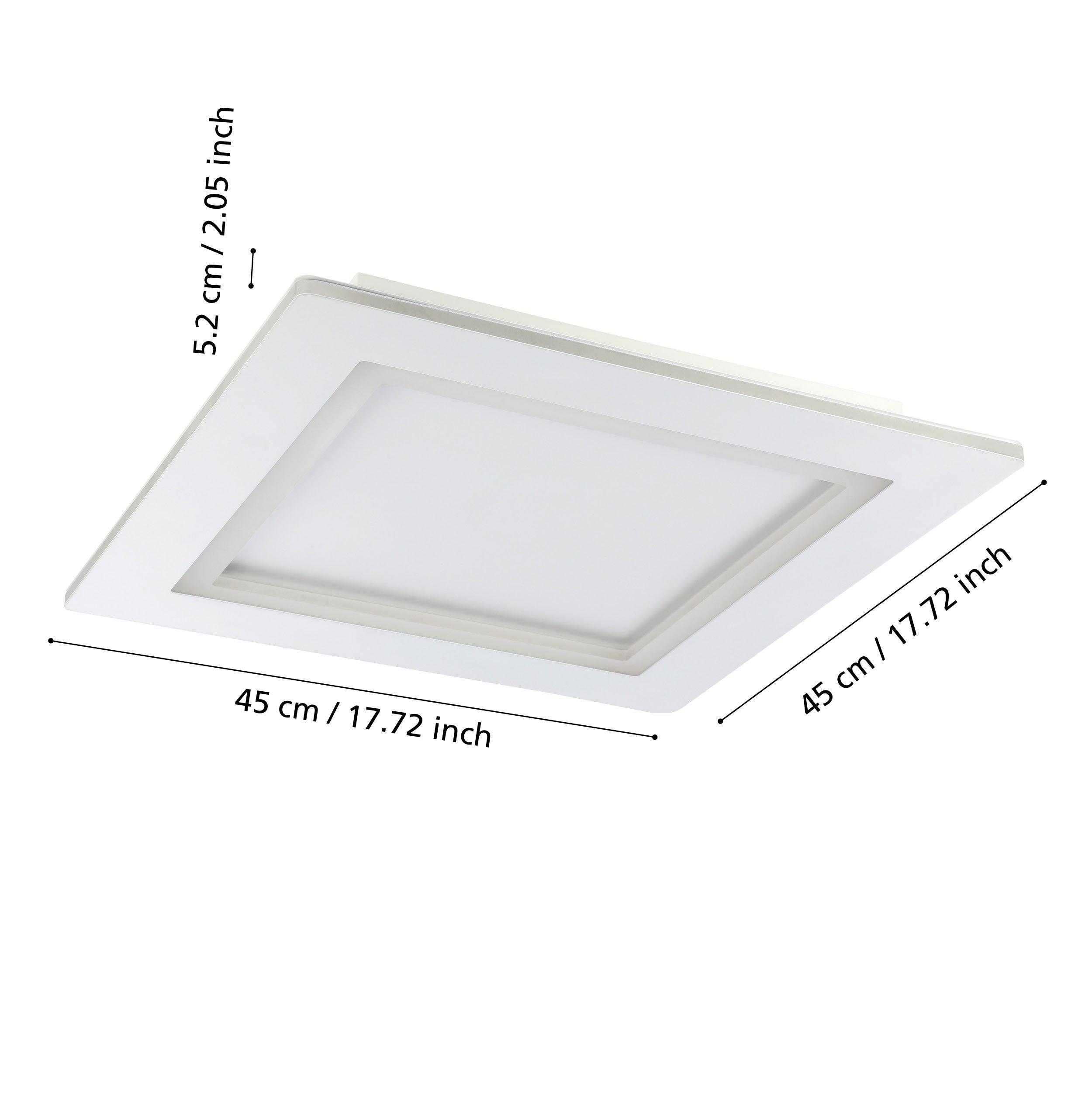 eglo connect padrogiano z smart led flush white ceiling light 45cm living room image