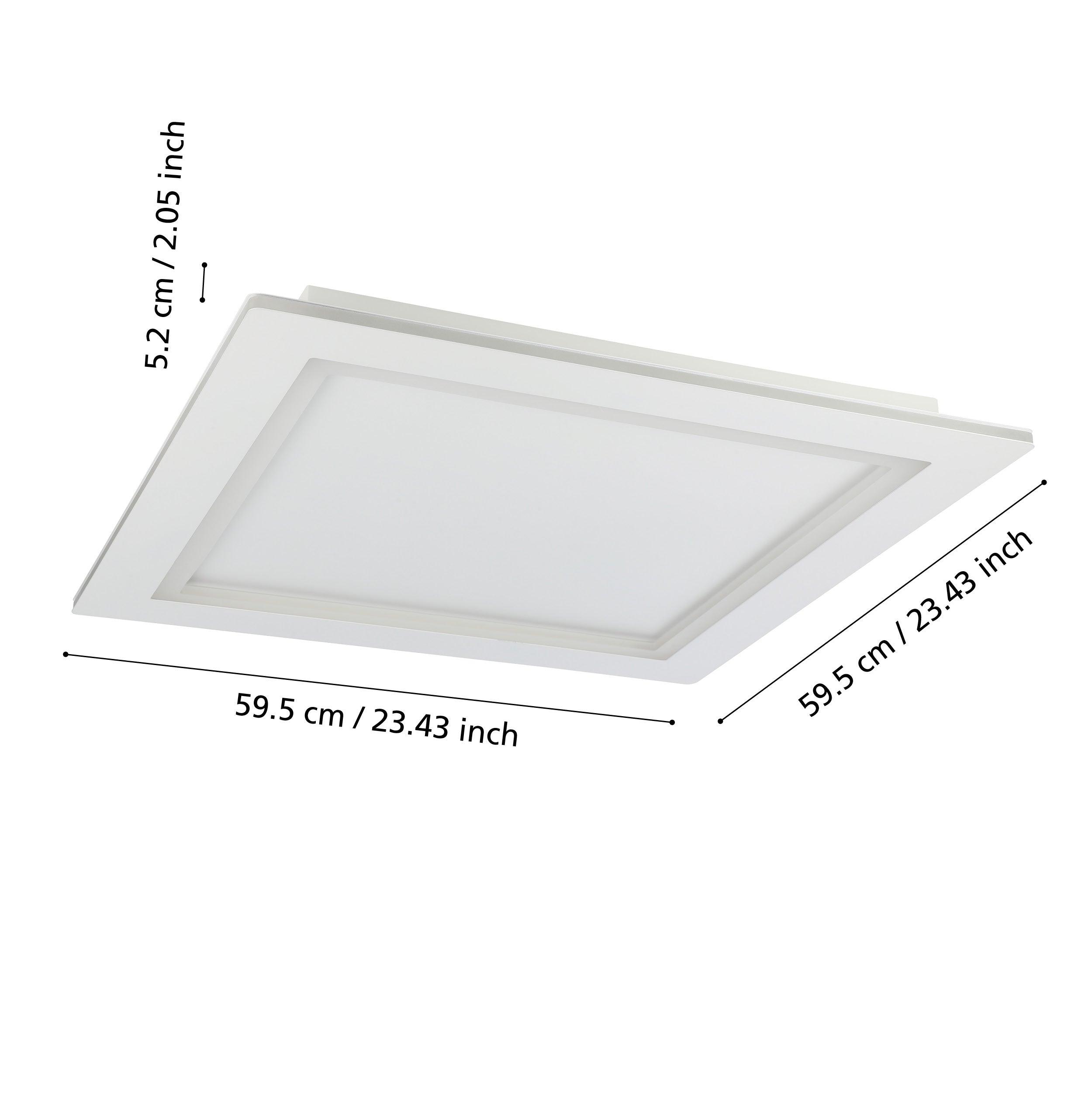 eglo connect padrogiano z smart led flush white ceiling light 59 5cm living room image