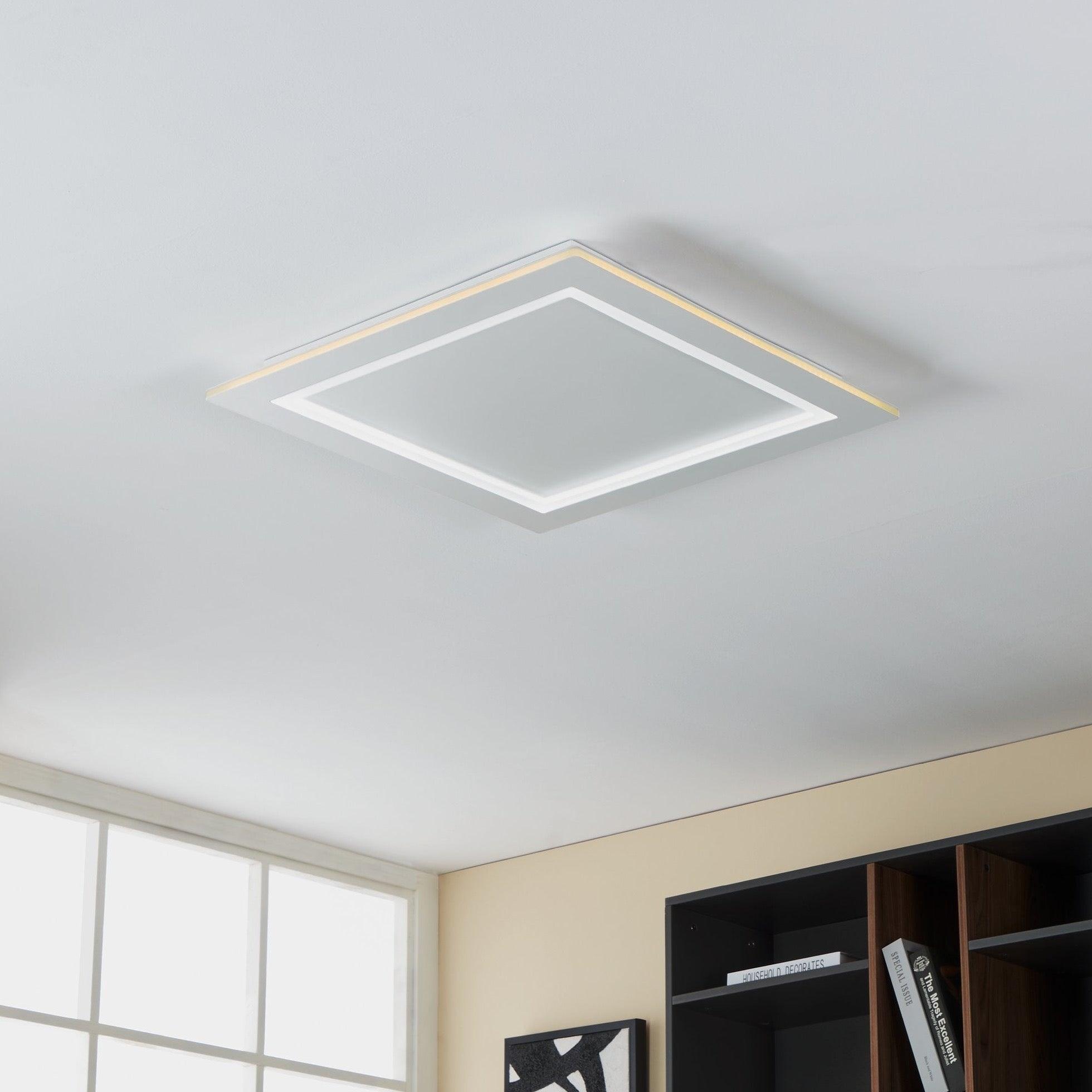 eglo connect padrogiano z smart led flush white ceiling light 59 5cm