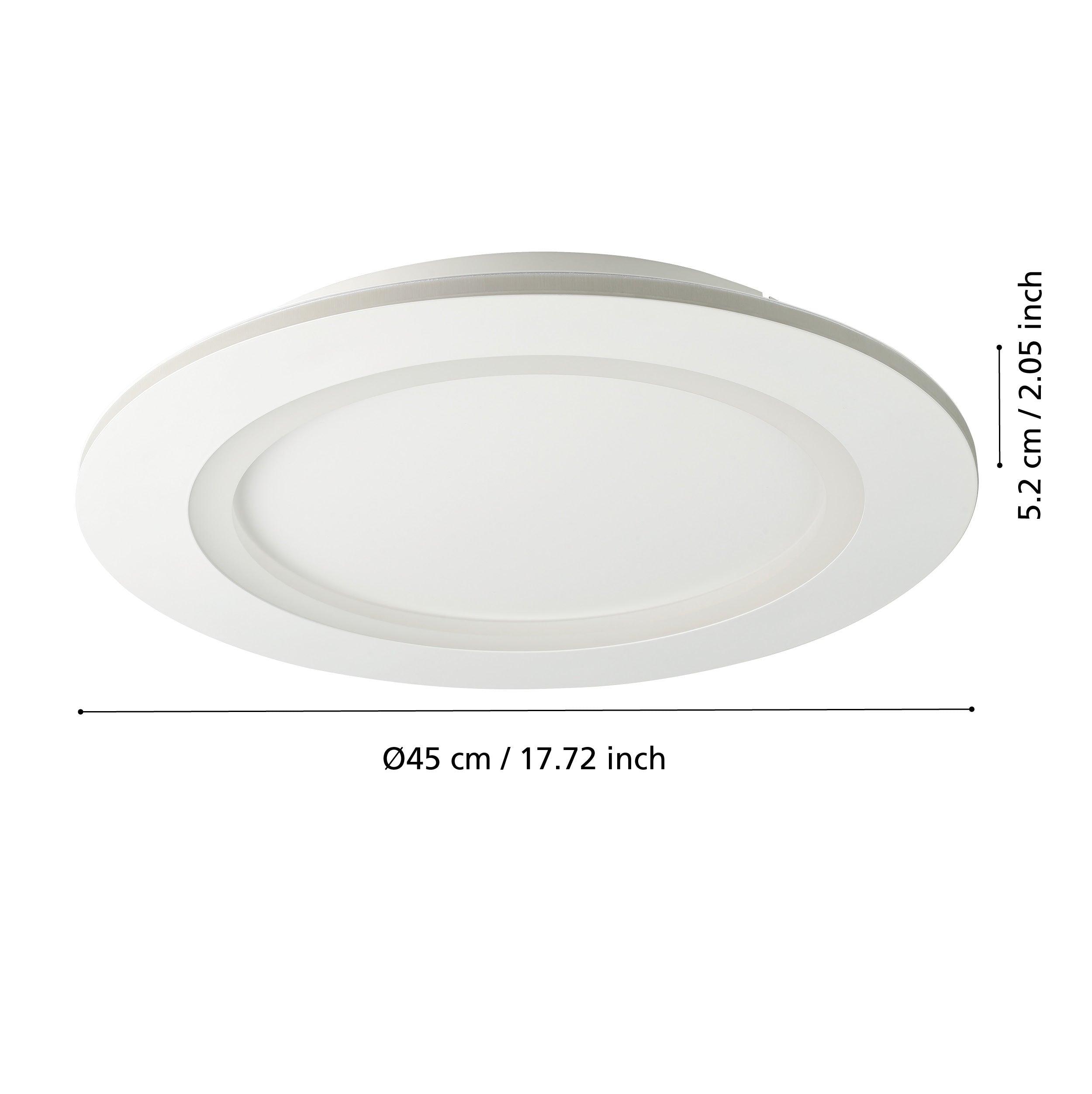 eglo connect padrogiano z smart round led ceiling flush 45cm living room close up