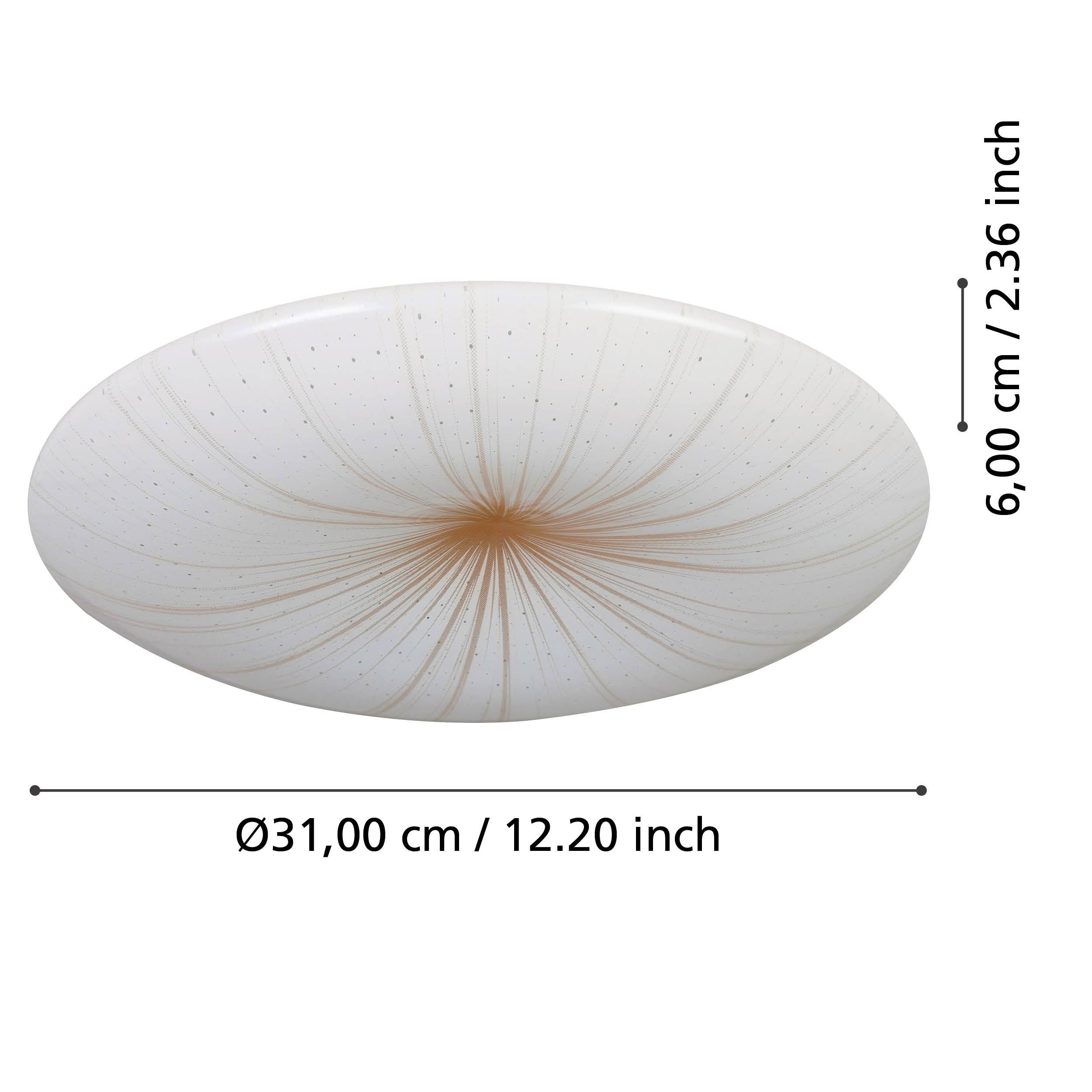 eglo nieves 1 white gold round flush ceiling light 31cm kitchen lighting 