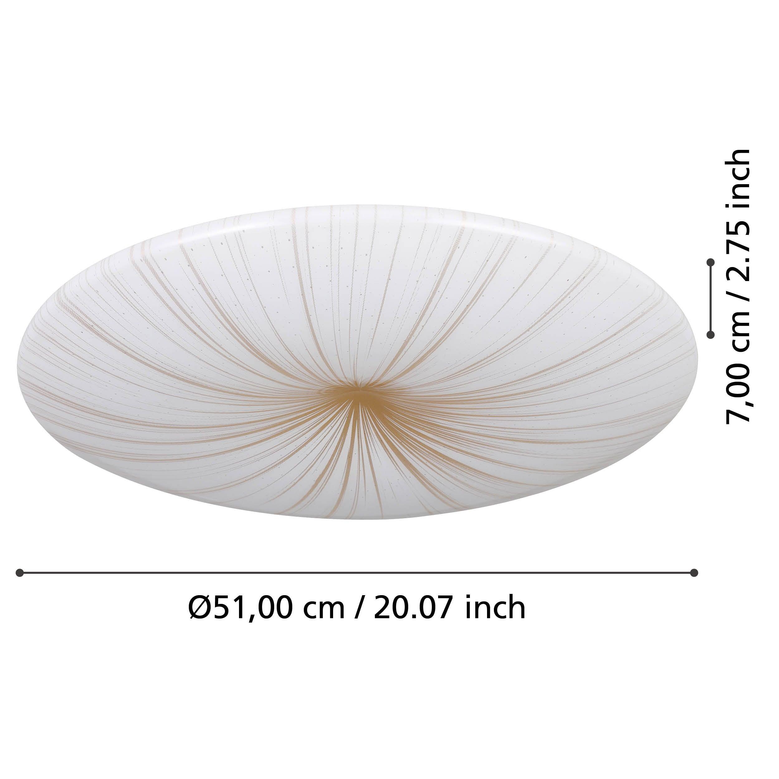 eglo nieves 1 white gold round ceiling flush 51cm kitchen lighting 