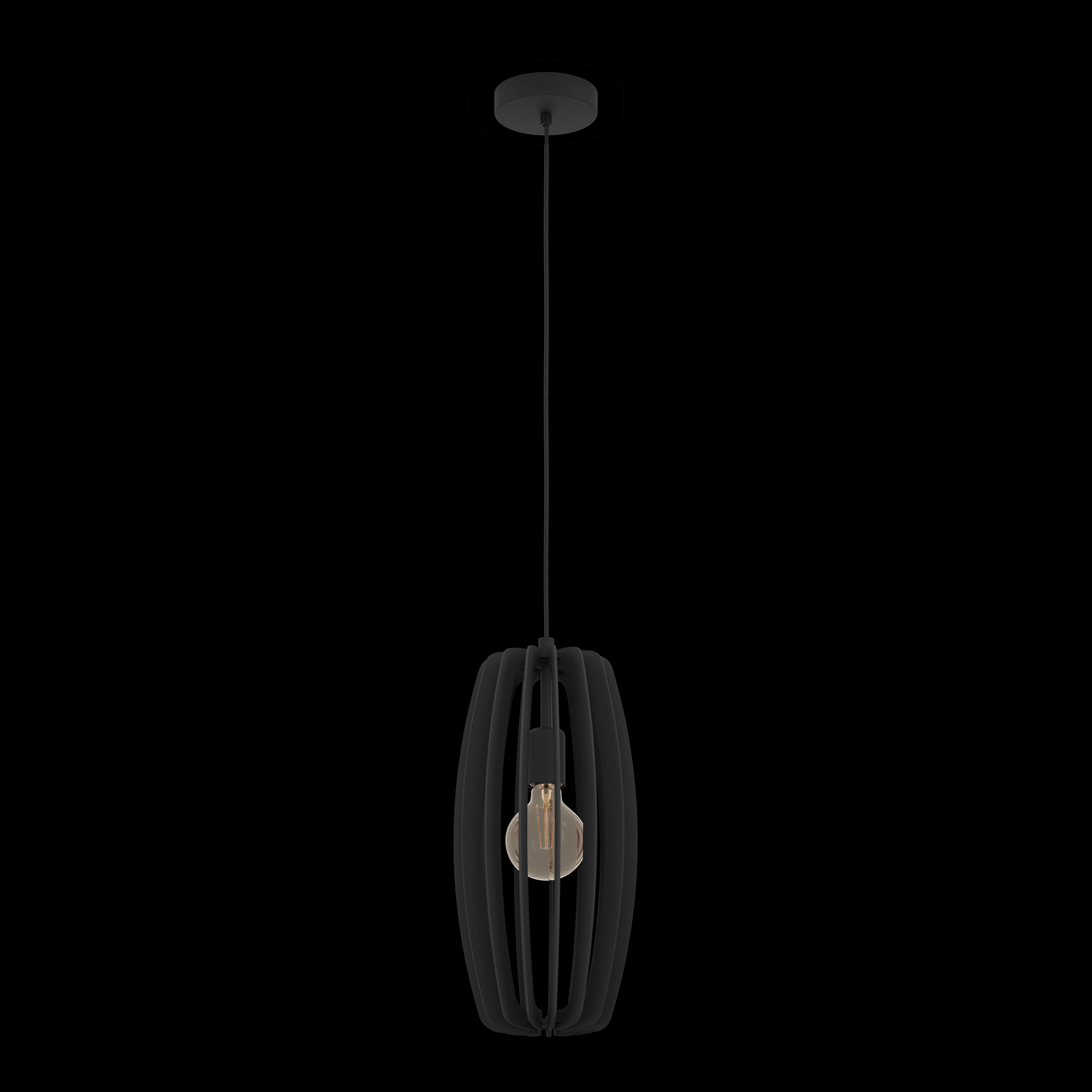 eglo bajazzara elongated black wood segments ceiling pendant living room image