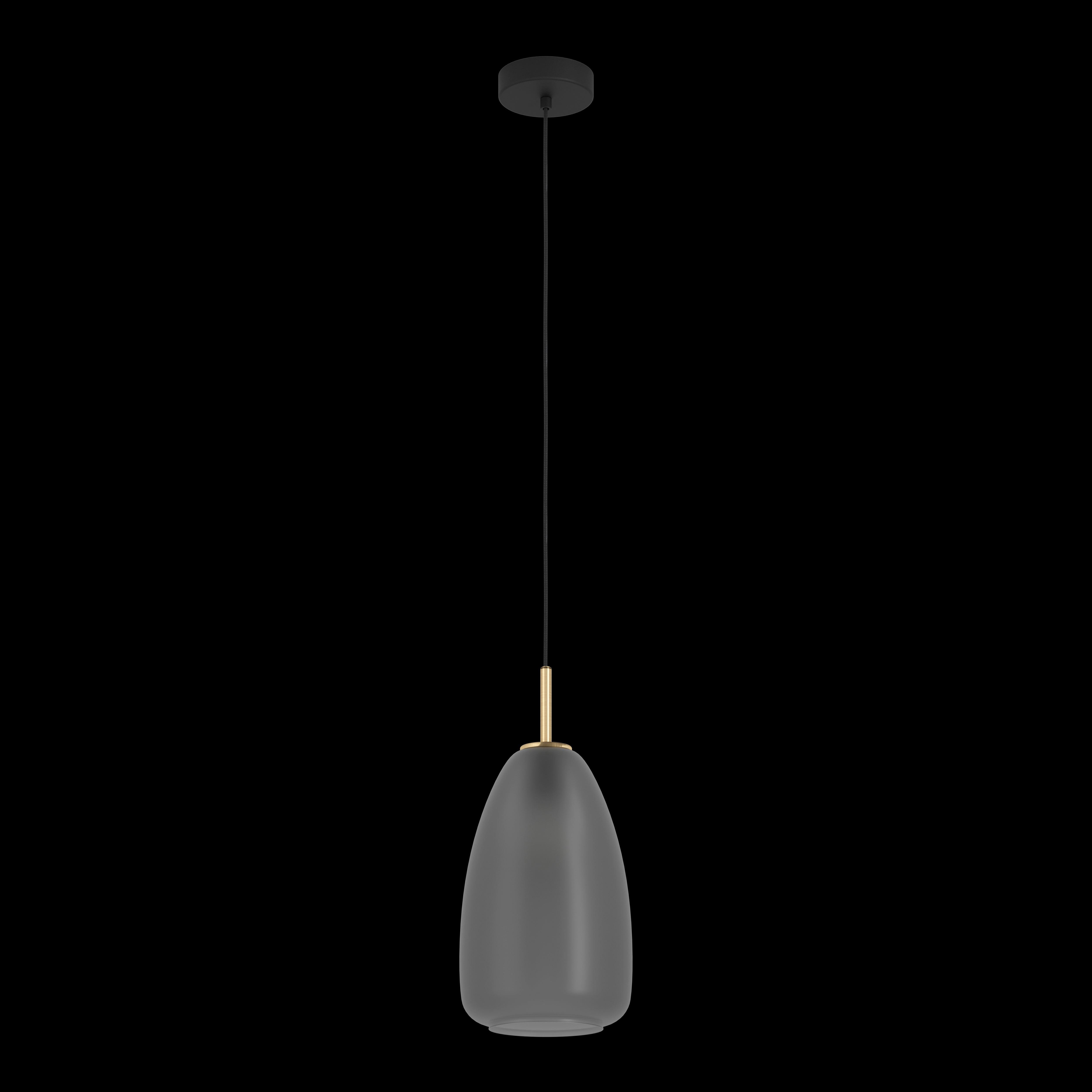 eglo alobrase grey glass brass ceiling pendant living room image