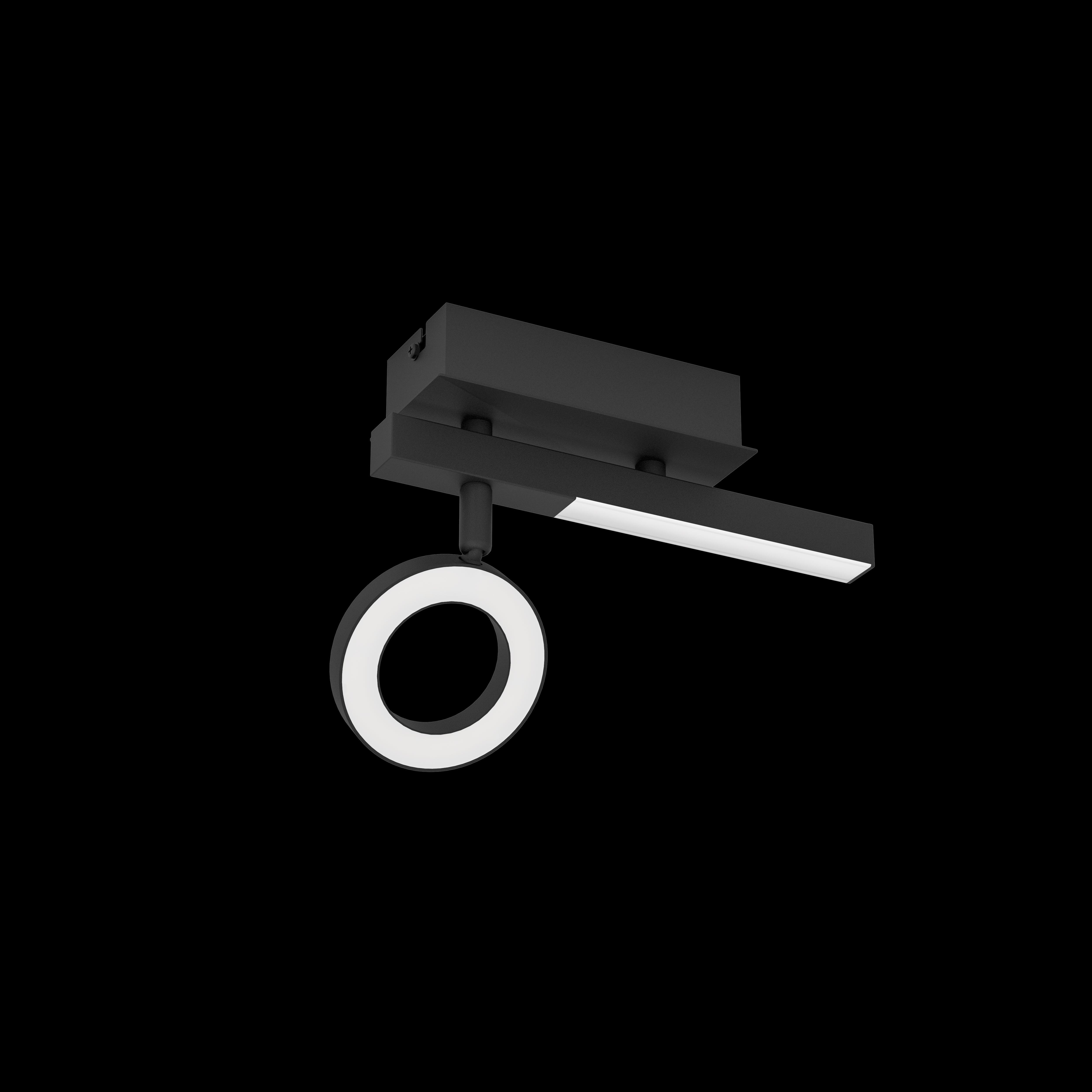 eglo cardillio 2 led black wall spotlight living room image