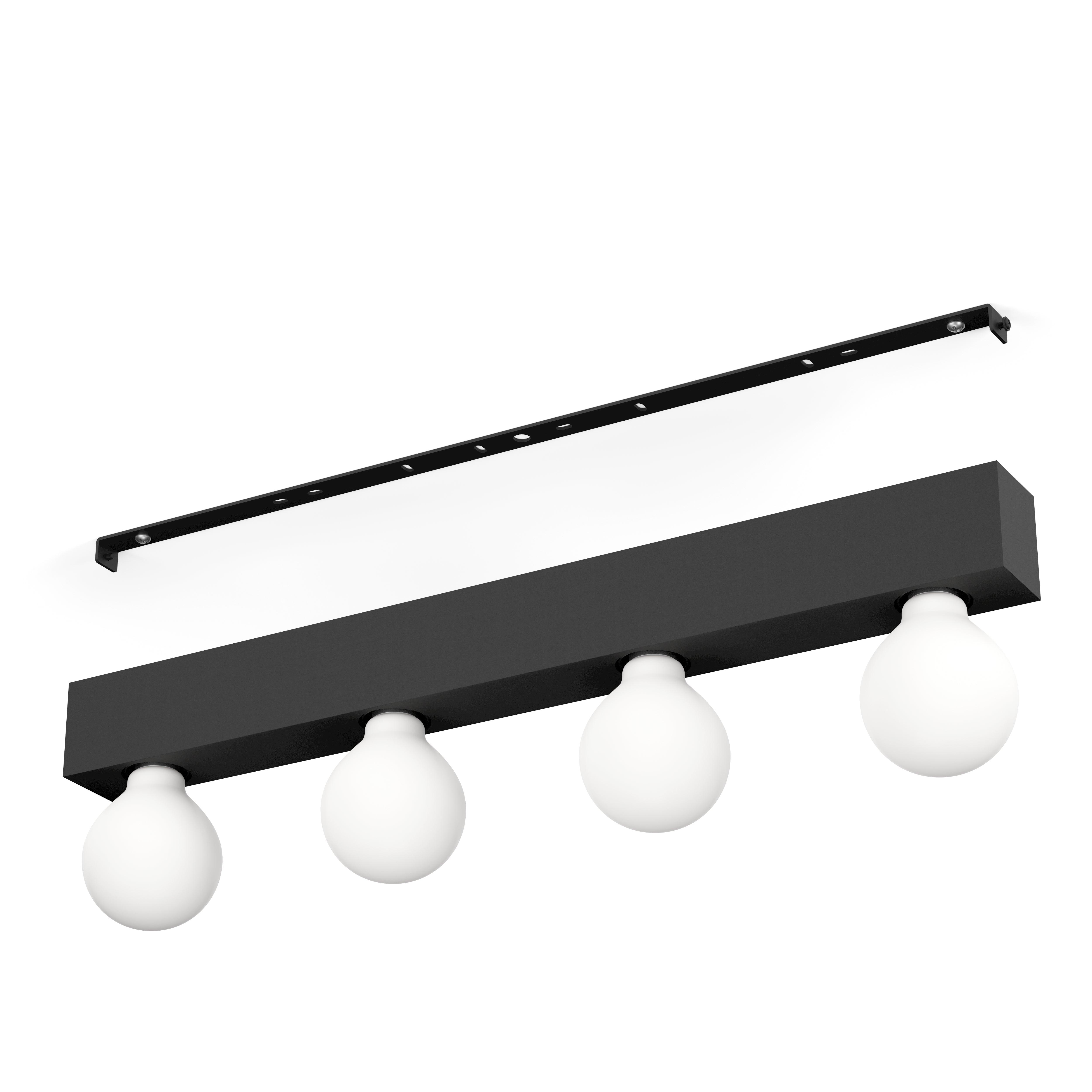 eglo guanal black 4 light wall light Kitchen Lighting Close Up