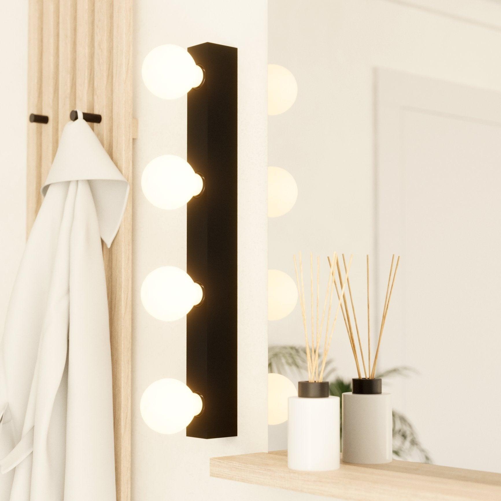 eglo guanal black 4 light wall light living room image