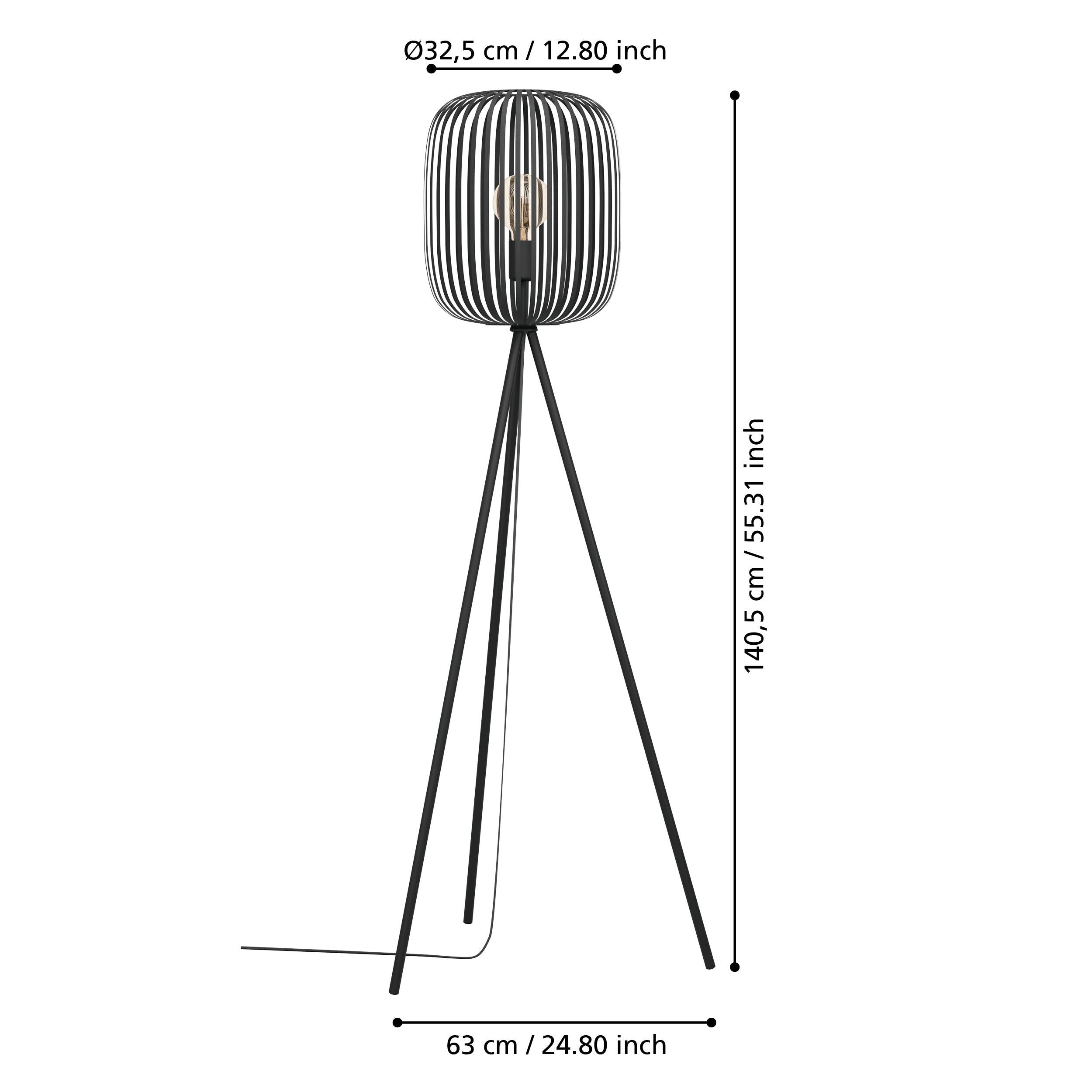 eglo romazzina black tripod floor lamp caged lampshade kitchen lighting 