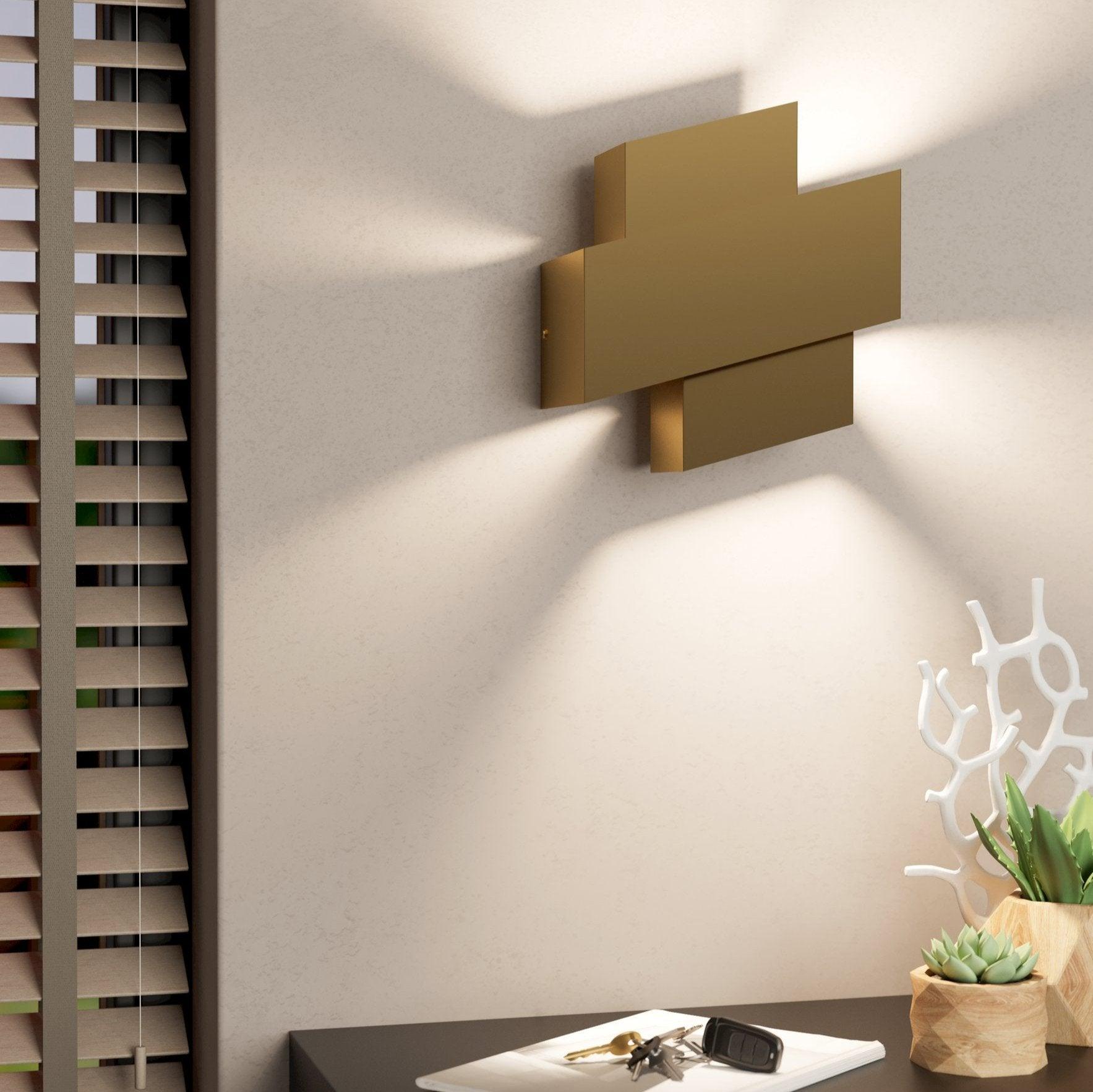 eglo timparossa gold wall light