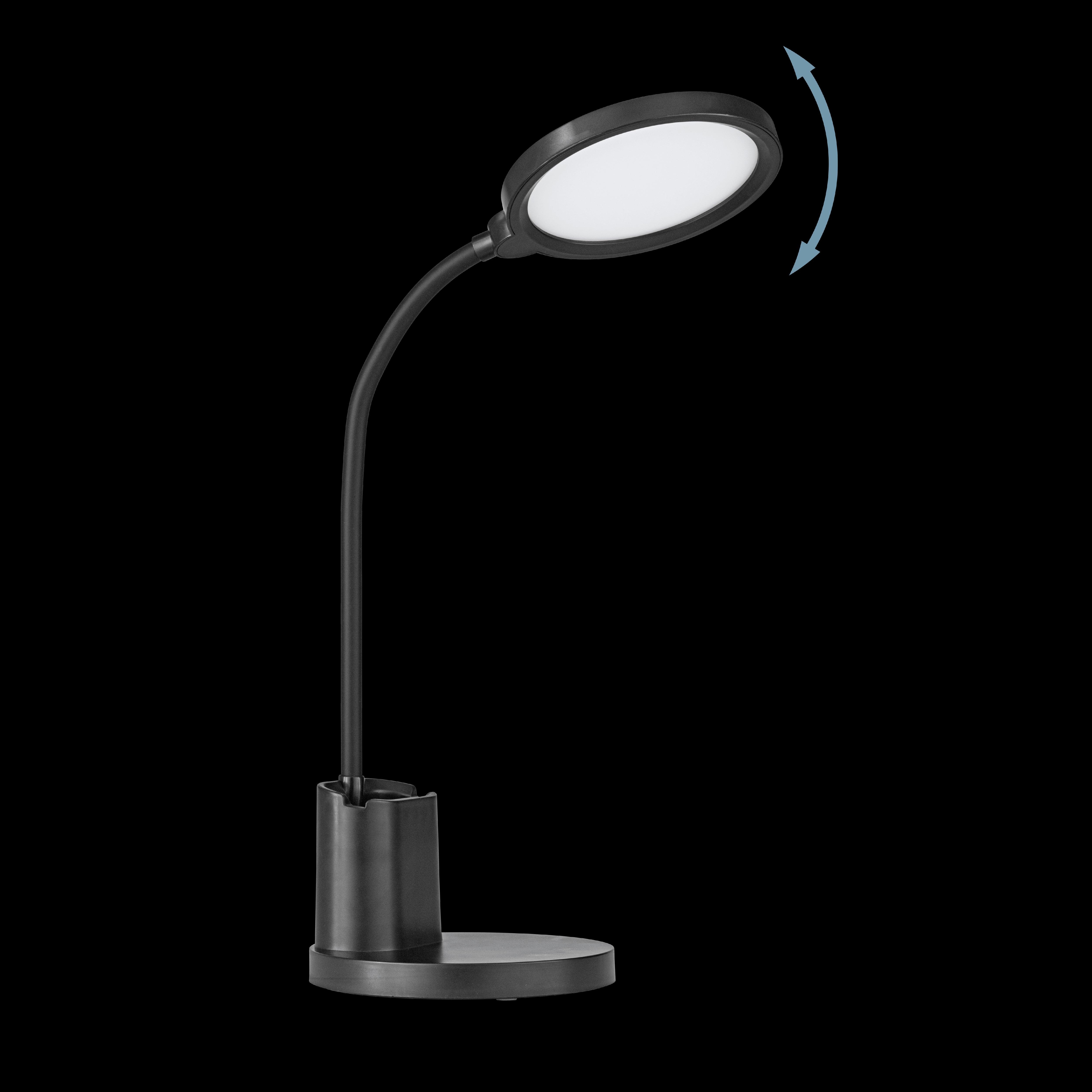eglo brolini battery powered black led desk lamp living room close up